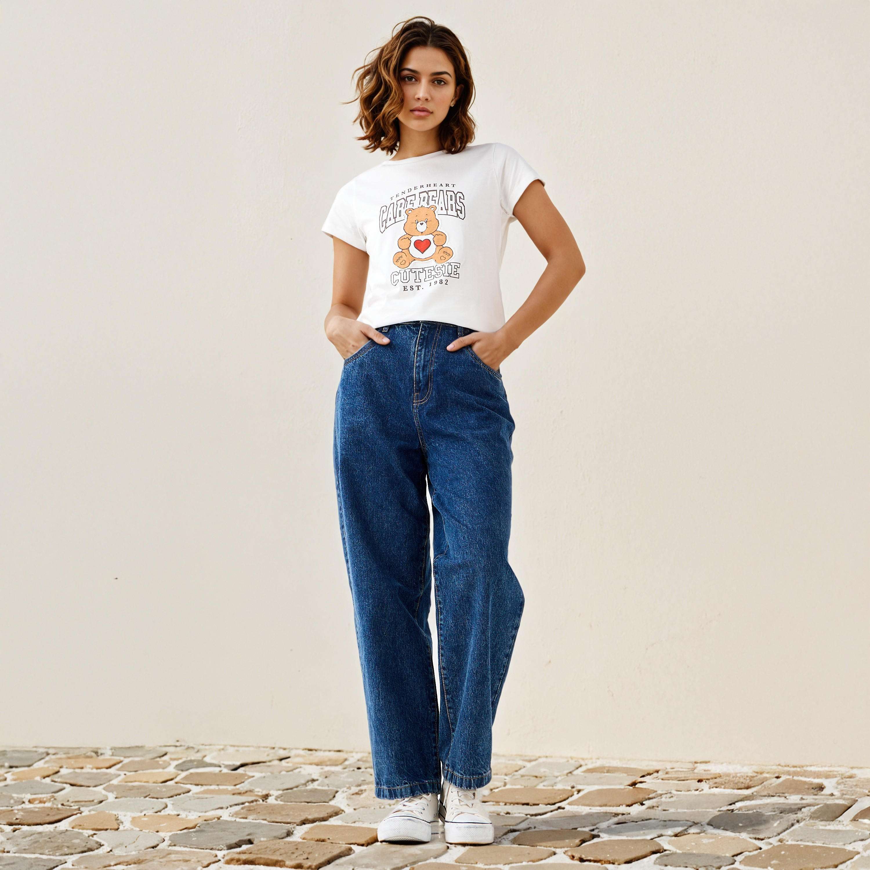 Care Bears Print Crew Neck T-shirt-women-clothing-tshirts-image-2