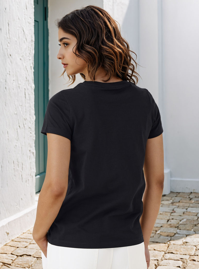 Mickey Mouse Print T-shirt-women-clothing-tshirts-image-3