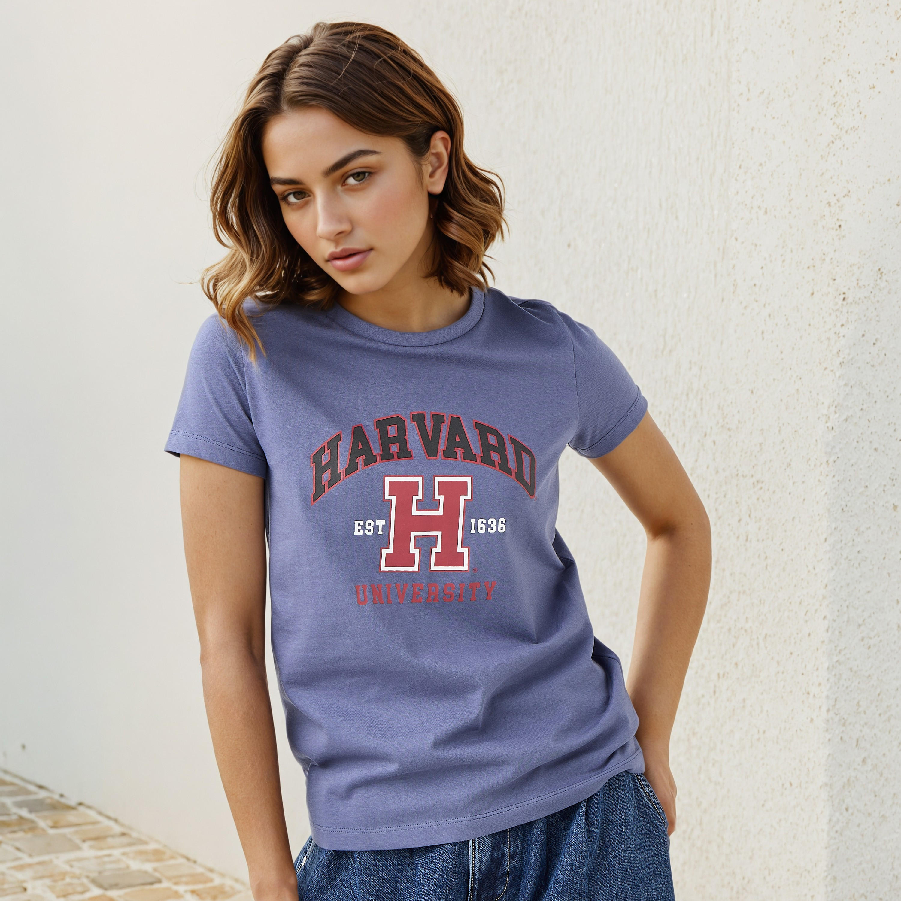 Harvard Print T-shirt-women-clothing-tshirts-image-1