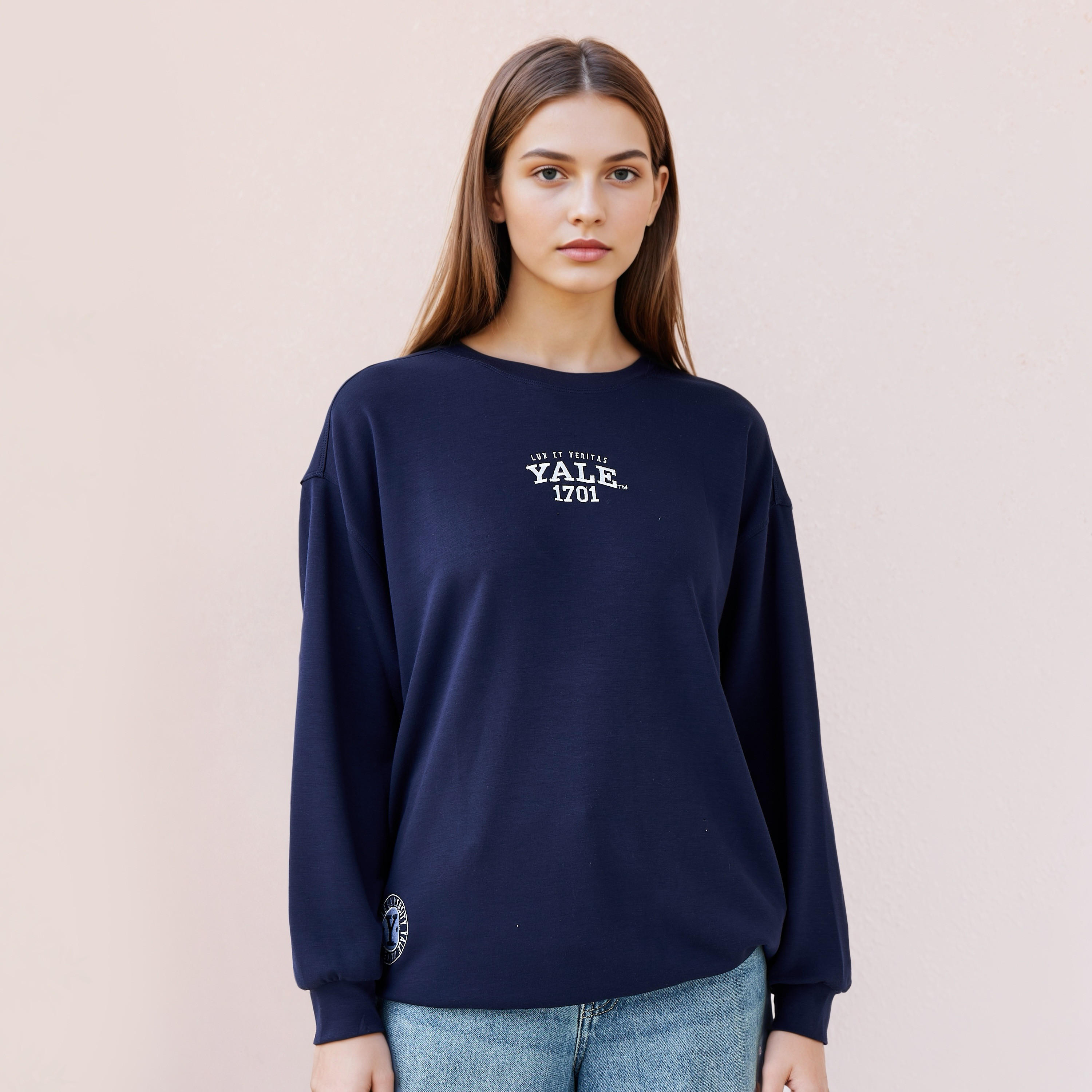 Yale Embroidered Sweatshirt-women-winterwear-hoodiesandsweatshirts-sweatshirts-image-3