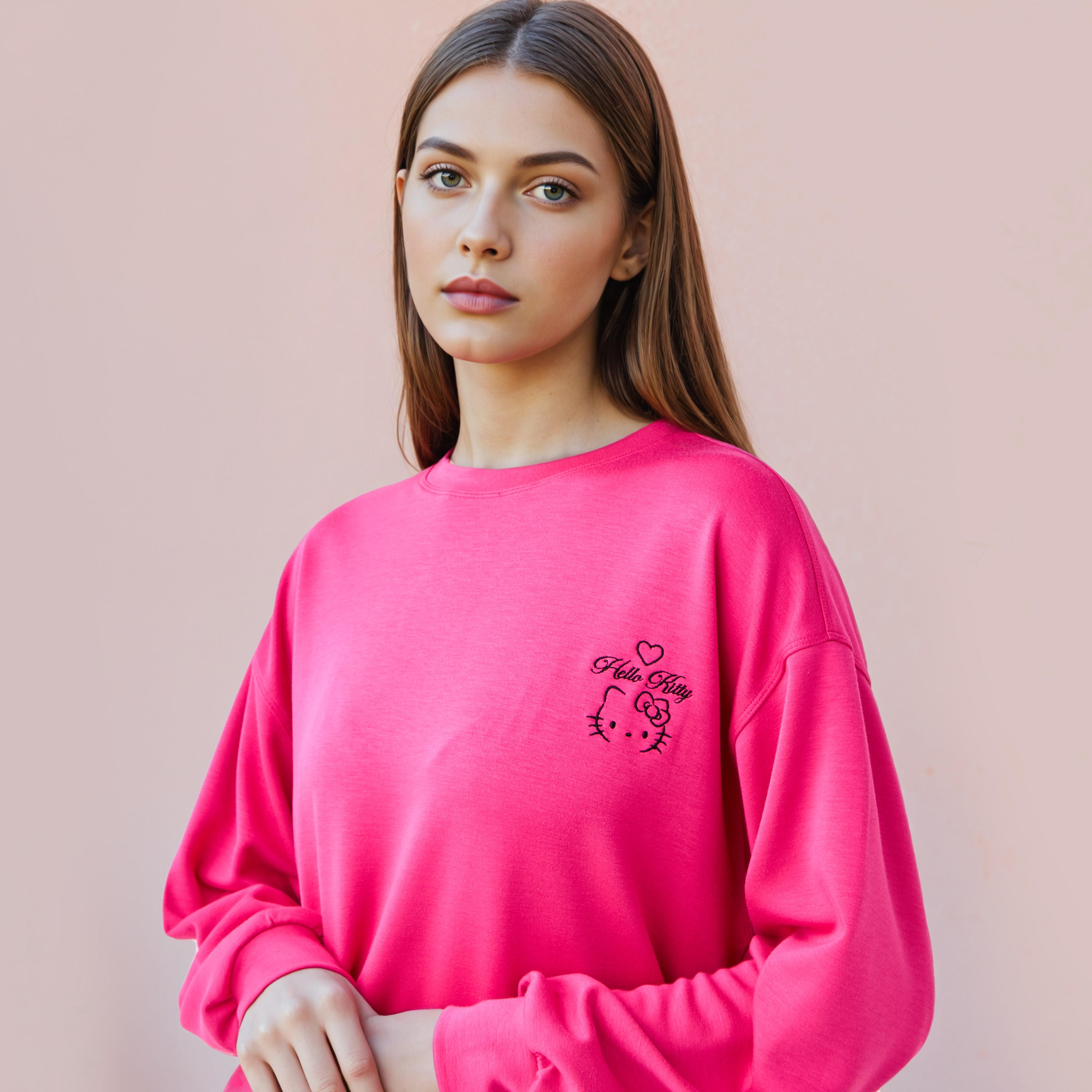 Hello Kitty Embroidered Sweatshirt-women-winterwear-hoodiesandsweatshirts-sweatshirts-image-4