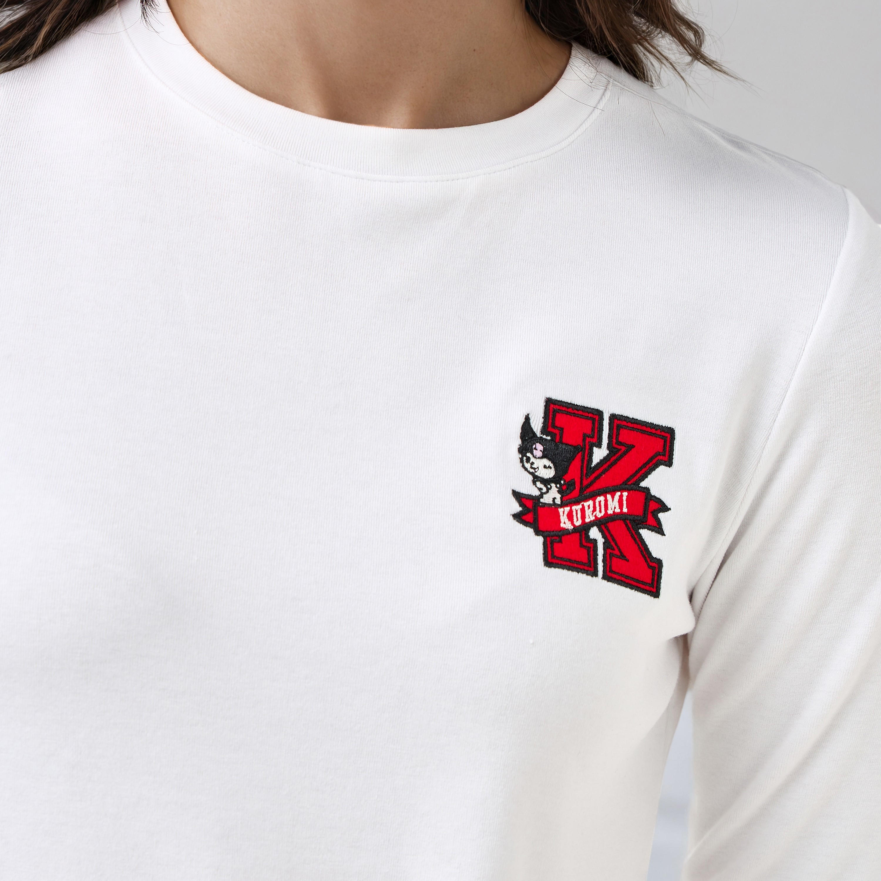 Kuromi Embroidered T-shirt-women-clothing-tshirts-image-5
