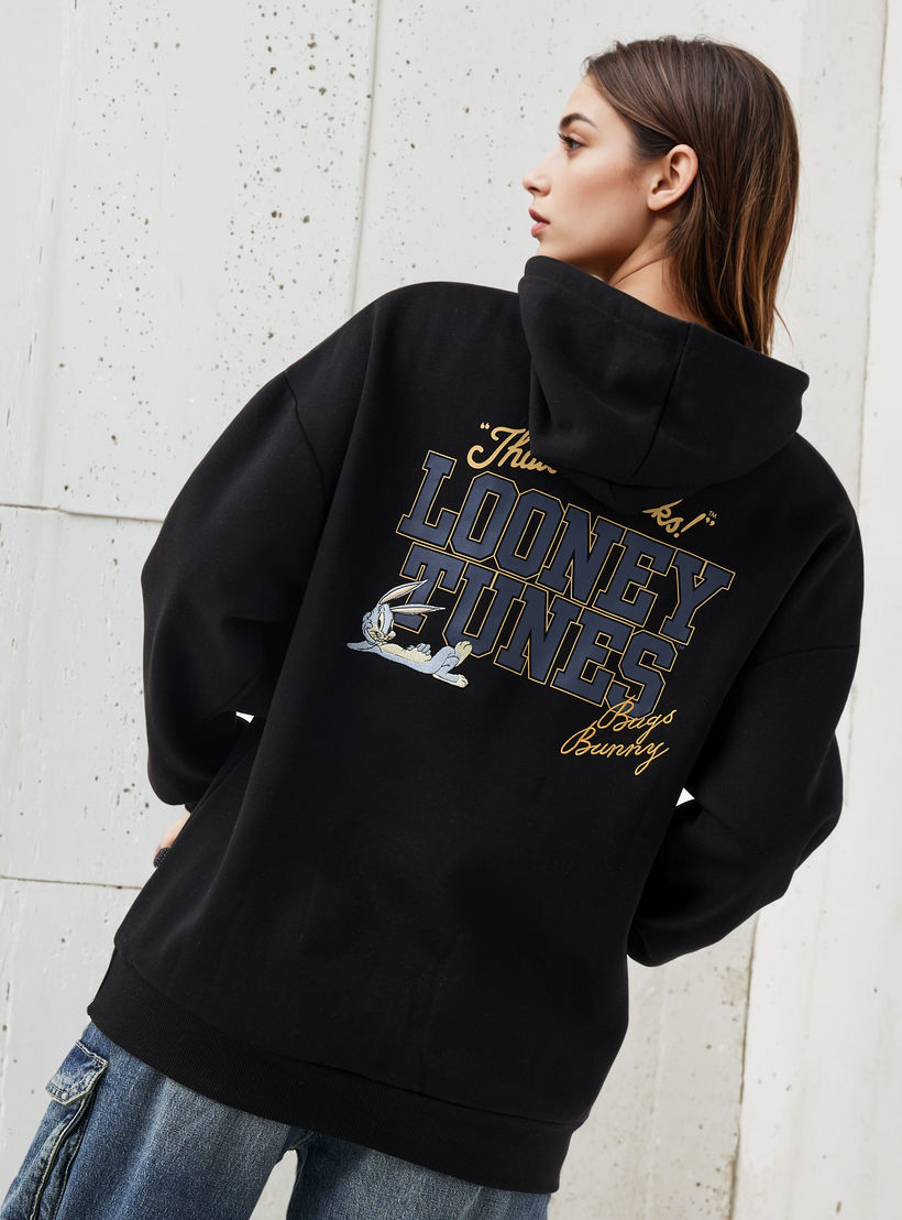 Looney Tunes Oversized Fit Hoodie-women-winterwear-hoodiesandsweatshirts-hoodies-image-1