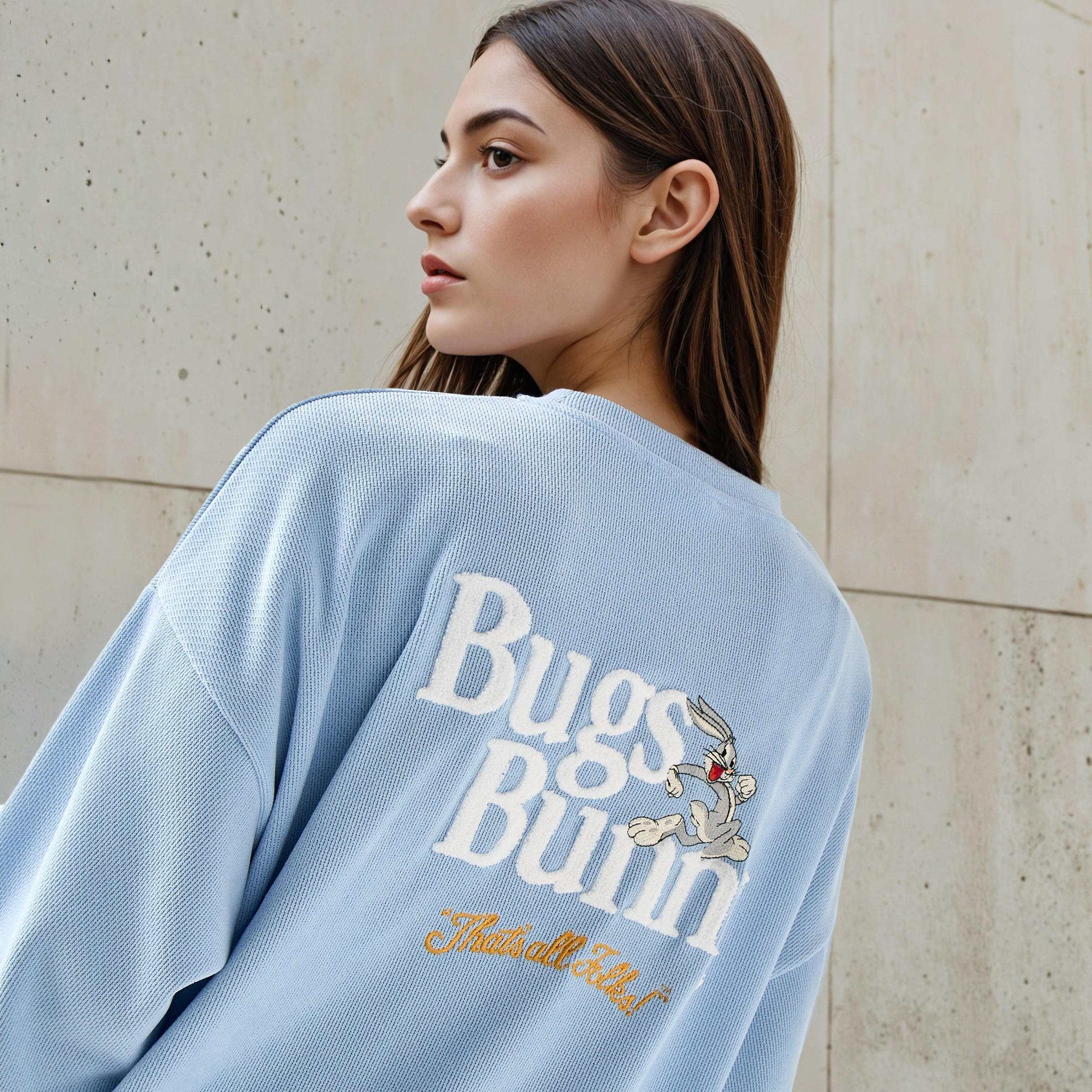 Bugs Bunny Sweatshirt with Drop Shoulder-women-winterwear-hoodiesandsweatshirts-sweatshirts-image-5