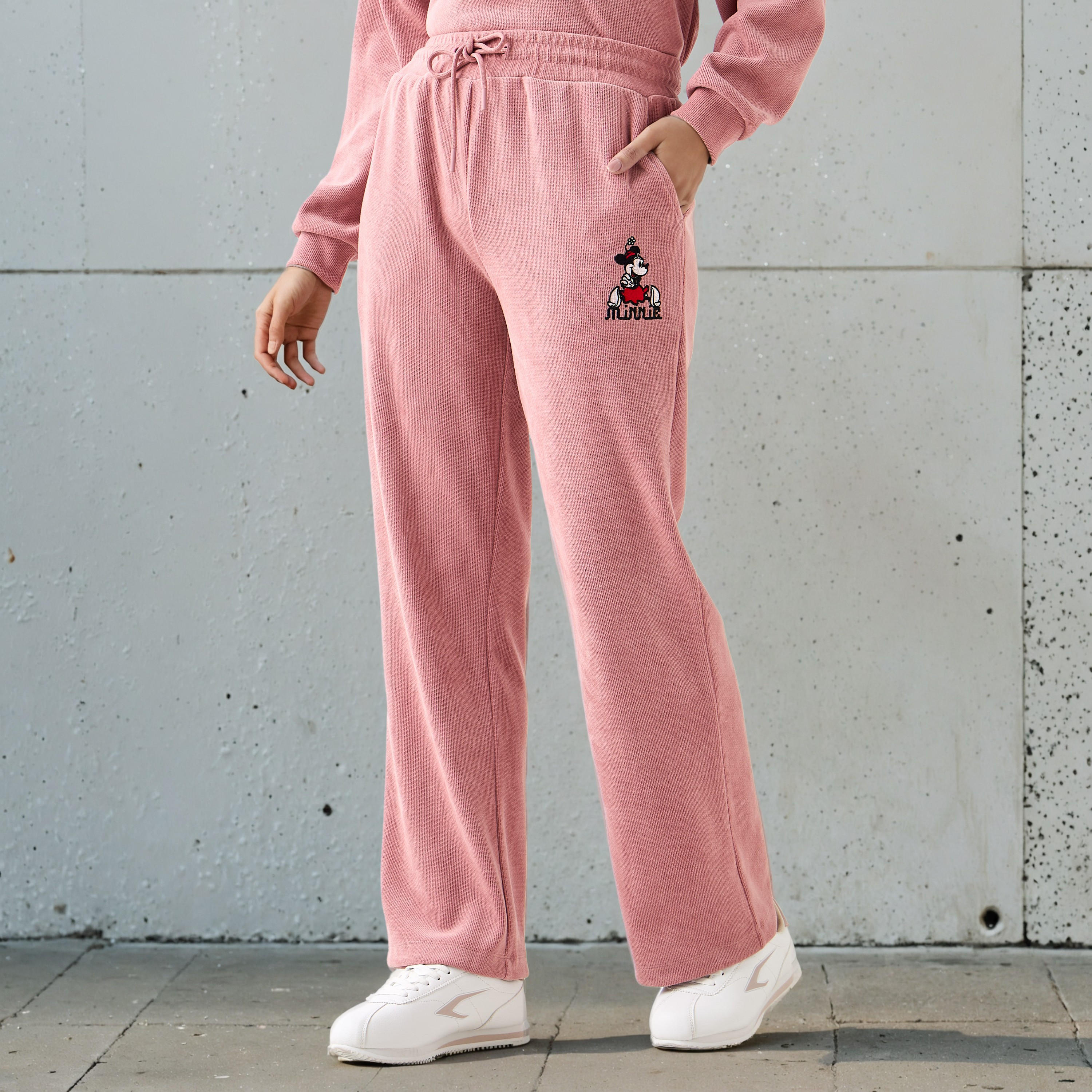 بنطلون ميني ماوس بقصة مستقيمة وخصر متوسط الارتفاع-women-clothing-bottoms-joggers-image-5