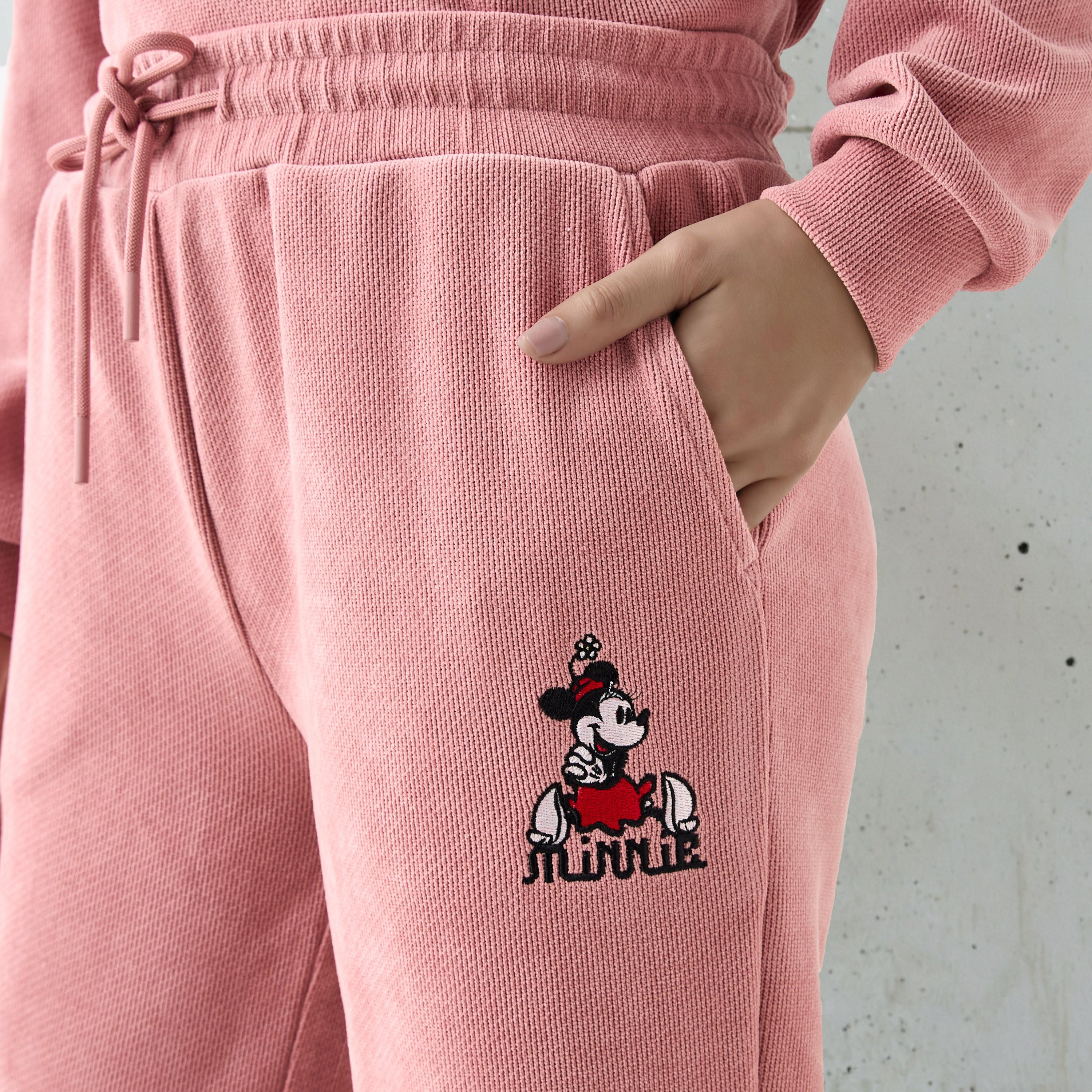 بنطلون ميني ماوس بقصة مستقيمة وخصر متوسط الارتفاع-women-clothing-bottoms-joggers-image-3