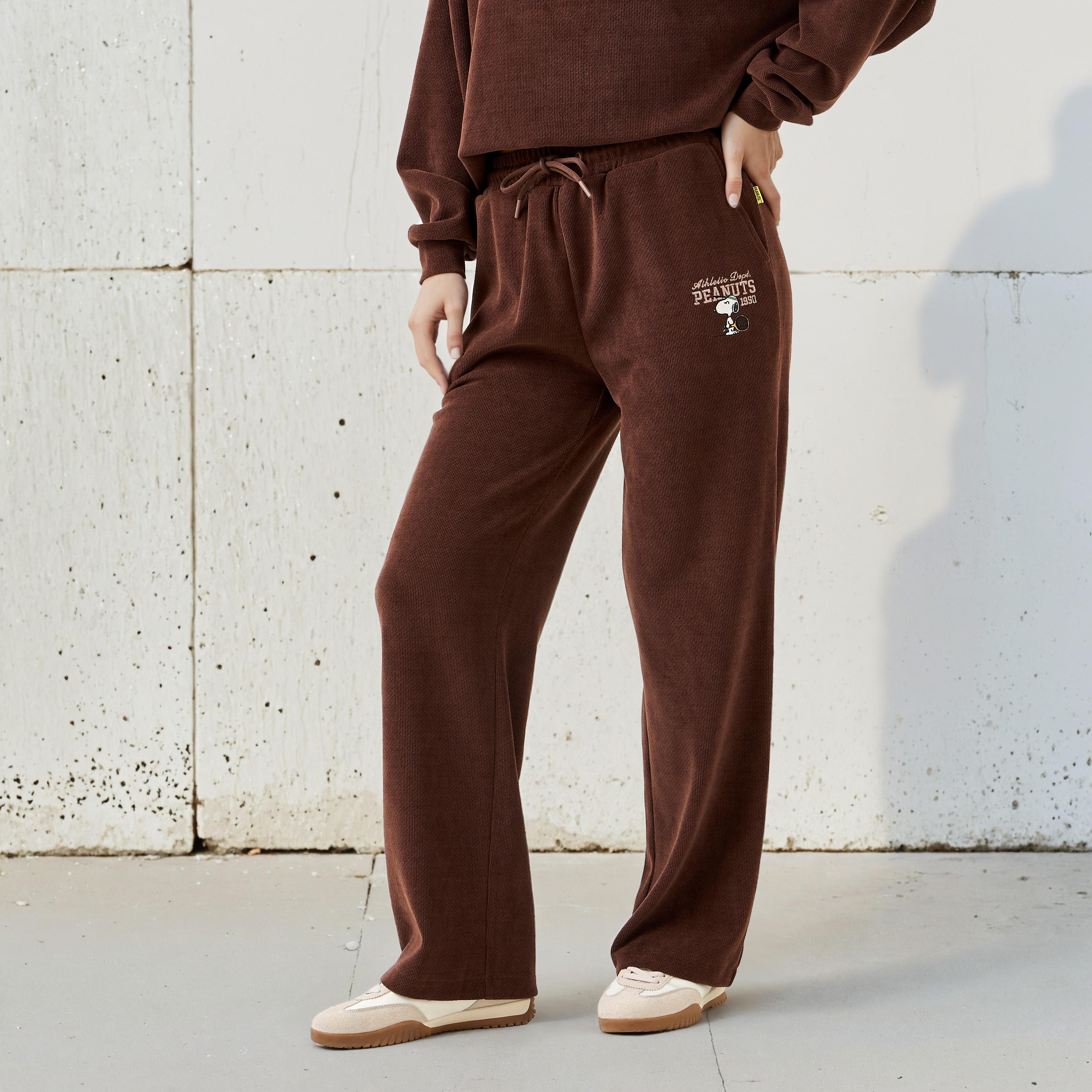 Snoopy Straight Fit Track Pants-women-clothing-bottoms-trousers-image-1