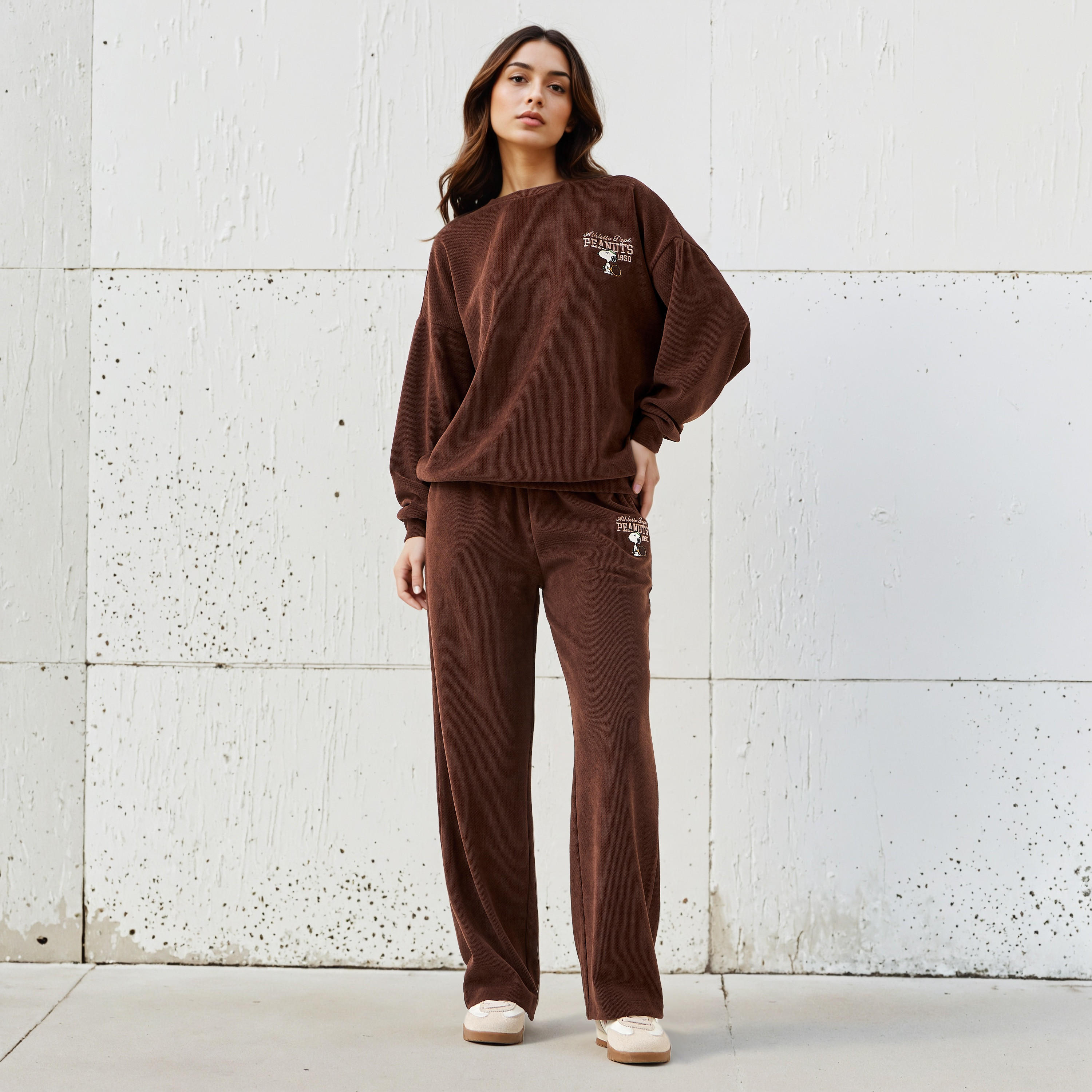 Snoopy Straight Fit Track Pants-women-clothing-bottoms-trousers-image-2