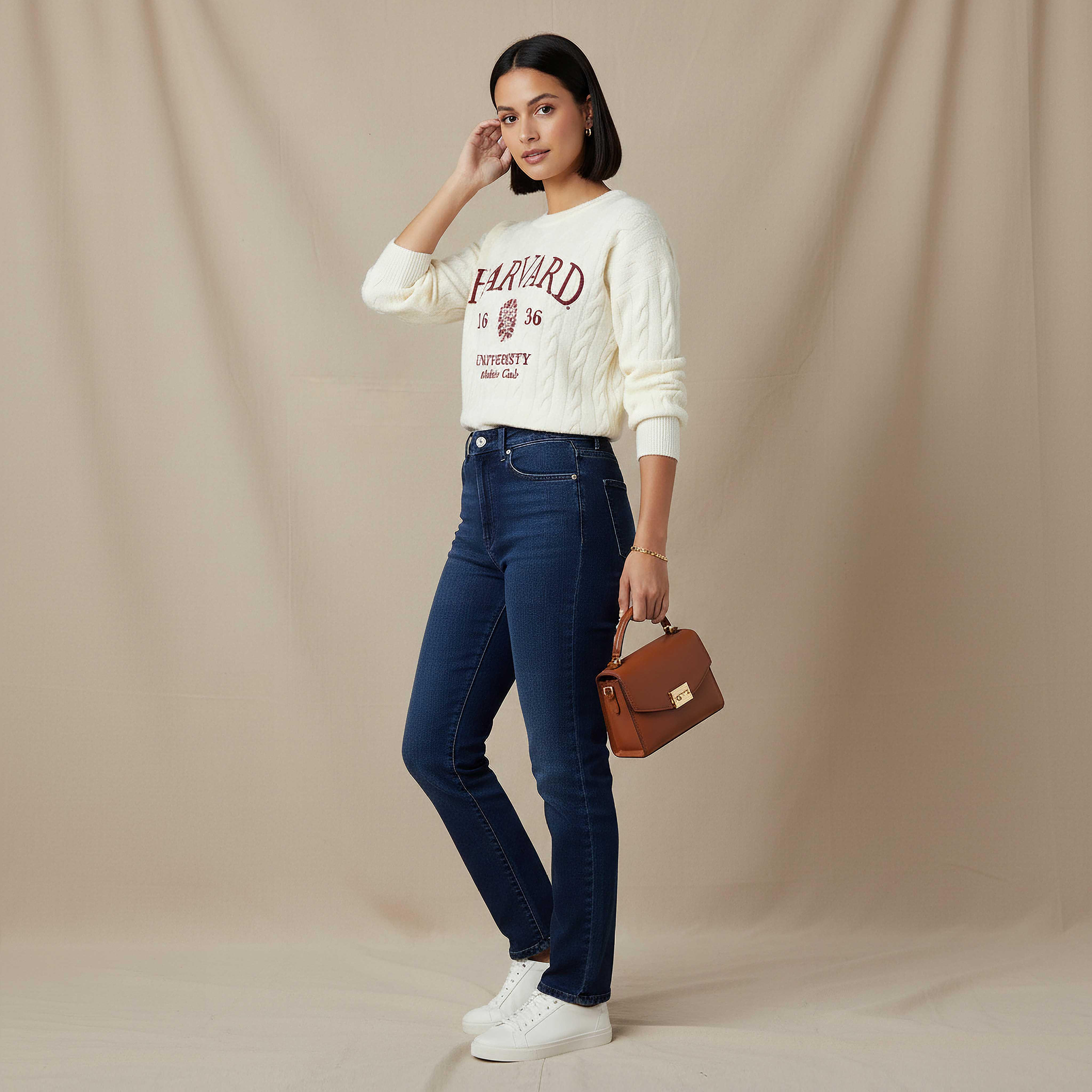 Harvard University Round Neck Sweater-women-clothing-cardigansandjumpers-jumpers-image-2