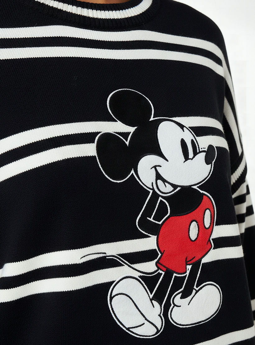 كنزة بياقة مستديرة وبزخارف ميكي ماوس-women-clothing-cardigansandjumpers-jumpers-image-4