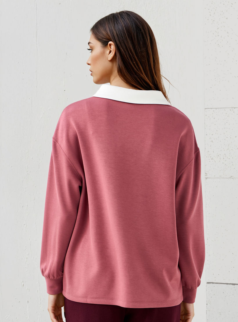 سويت شيرت بياقة مغايرة وطبعات ميكي ماوس-women-winterwear-hoodiesandsweatshirts-sweatshirts-image-3