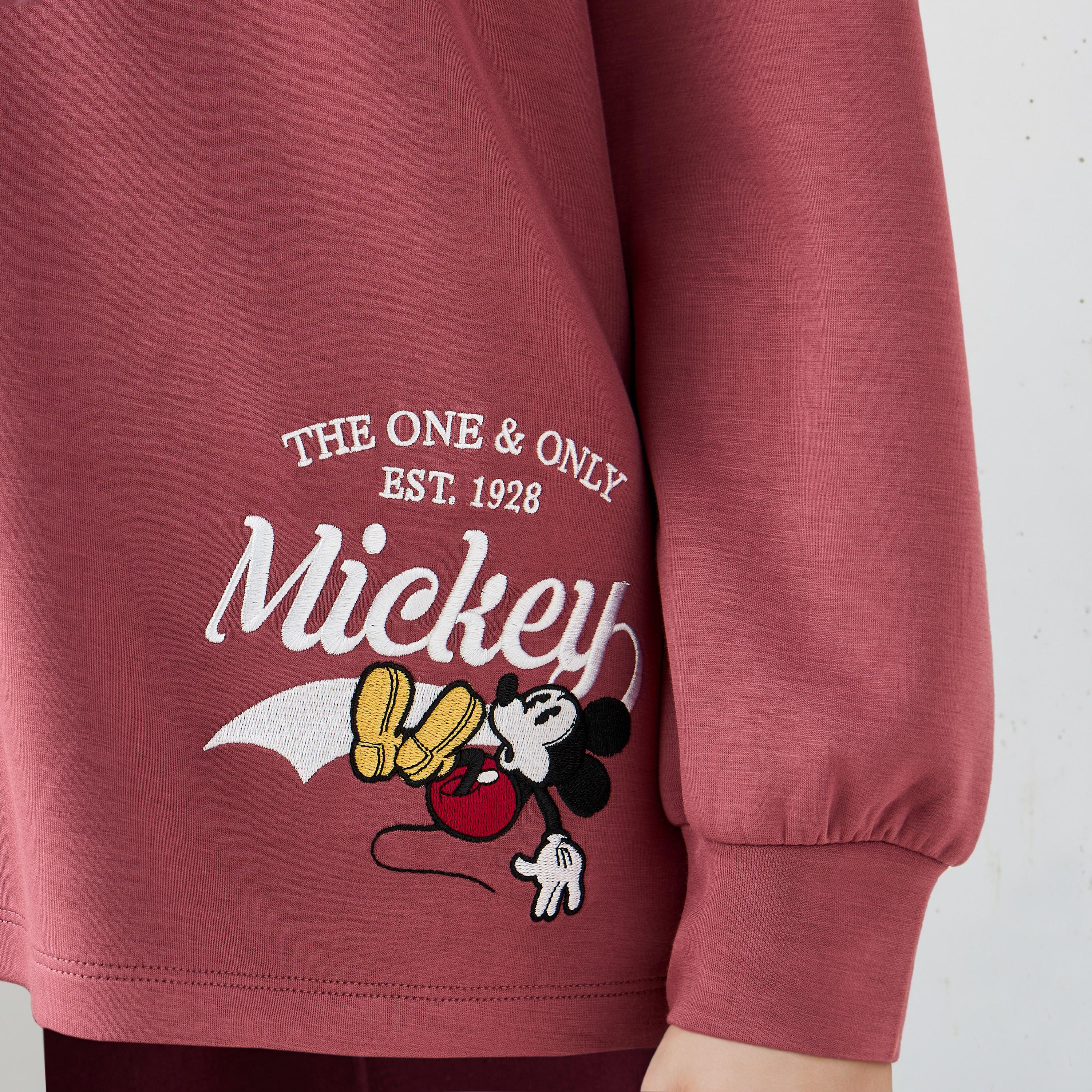 سويت شيرت بياقة مغايرة وطبعات ميكي ماوس-women-winterwear-hoodiesandsweatshirts-sweatshirts-image-2