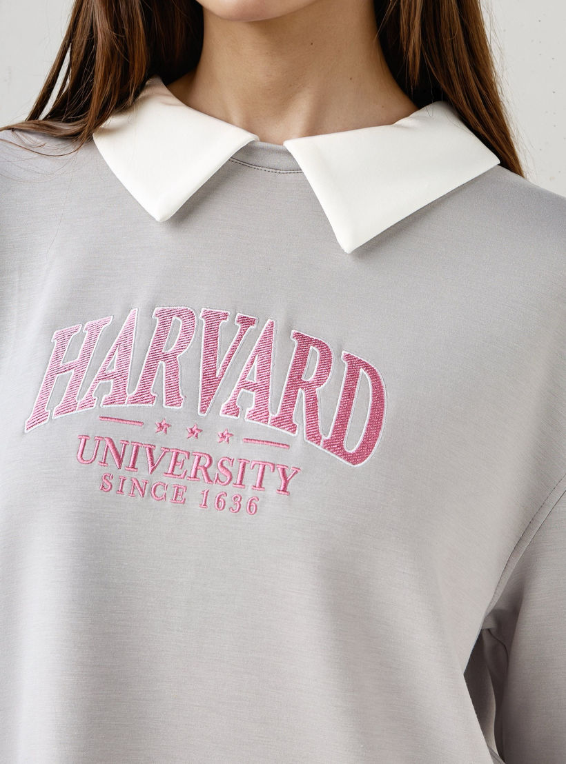 Harvard Embroidered Sweatshirt with Contrast Collar-women-winterwear-hoodiesandsweatshirts-sweatshirts-image-5