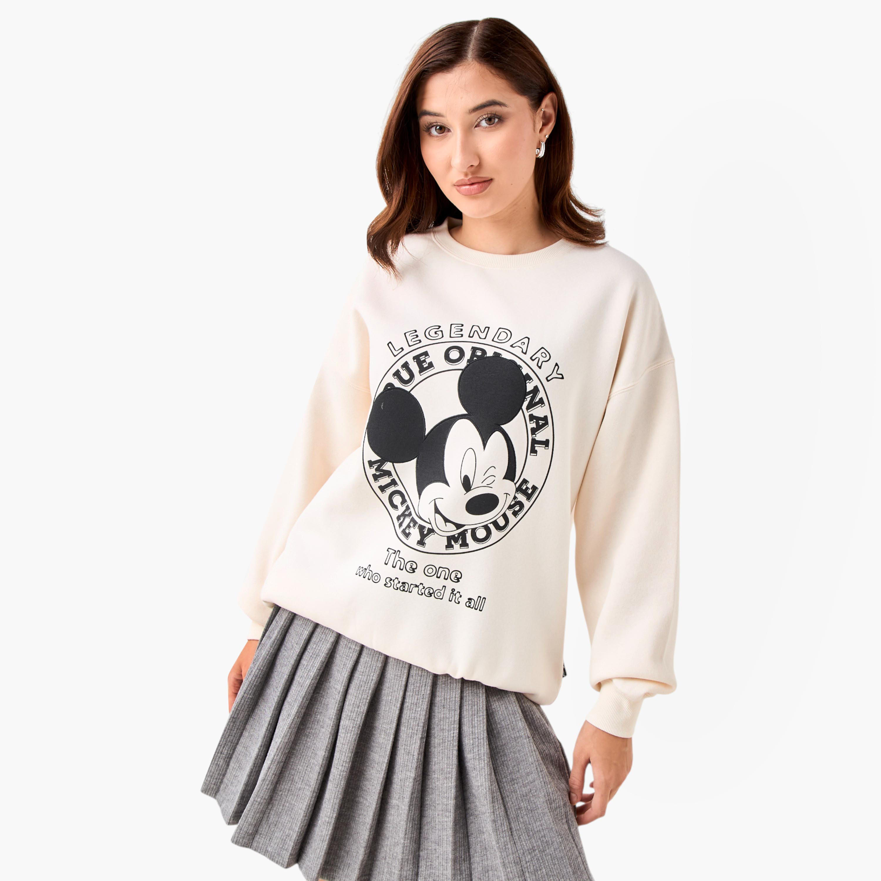 Mickey Mouse Oversized Sweatshirt-women-winterwear-hoodiesandsweatshirts-sweatshirts-image-1