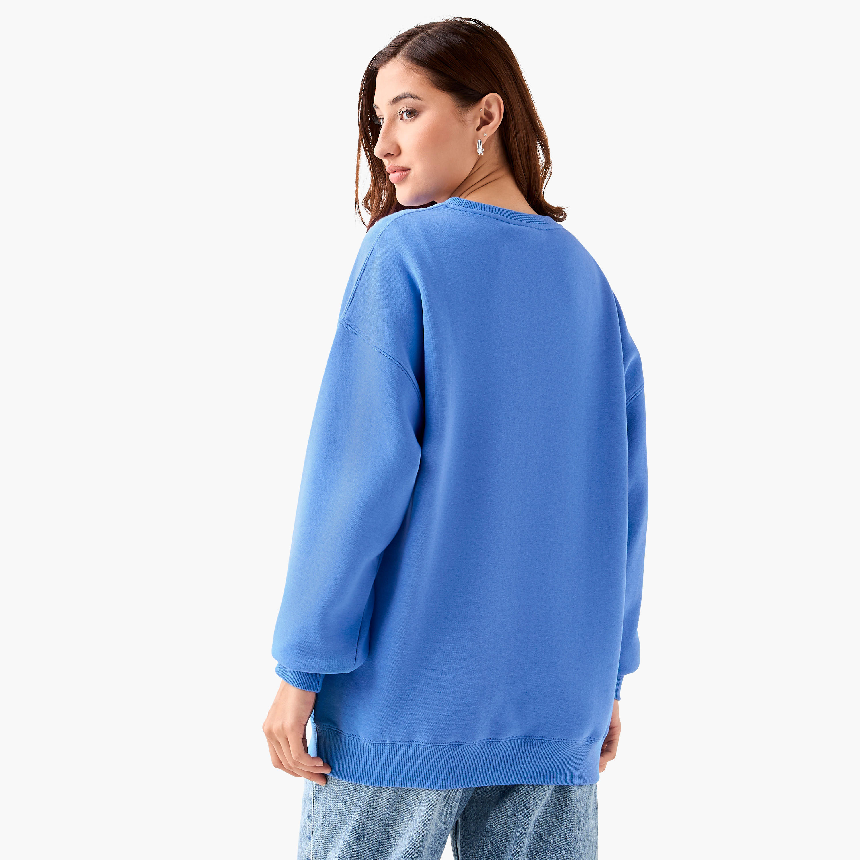 Snoopy Sweatshirt with Drop Shoulder-women-winterwear-hoodiesandsweatshirts-sweatshirts-image-4