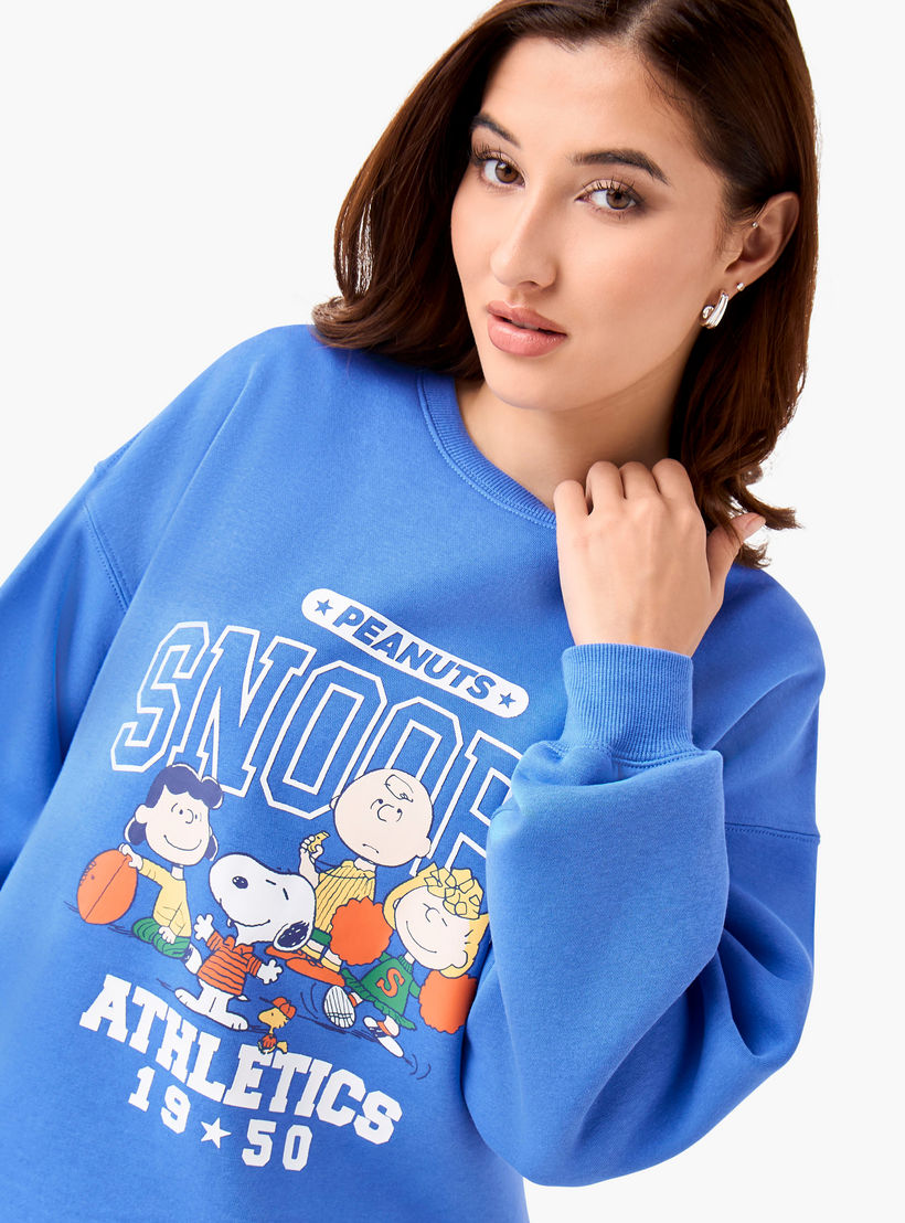 Snoopy Sweatshirt with Drop Shoulder-women-winterwear-hoodiesandsweatshirts-sweatshirts-image-5