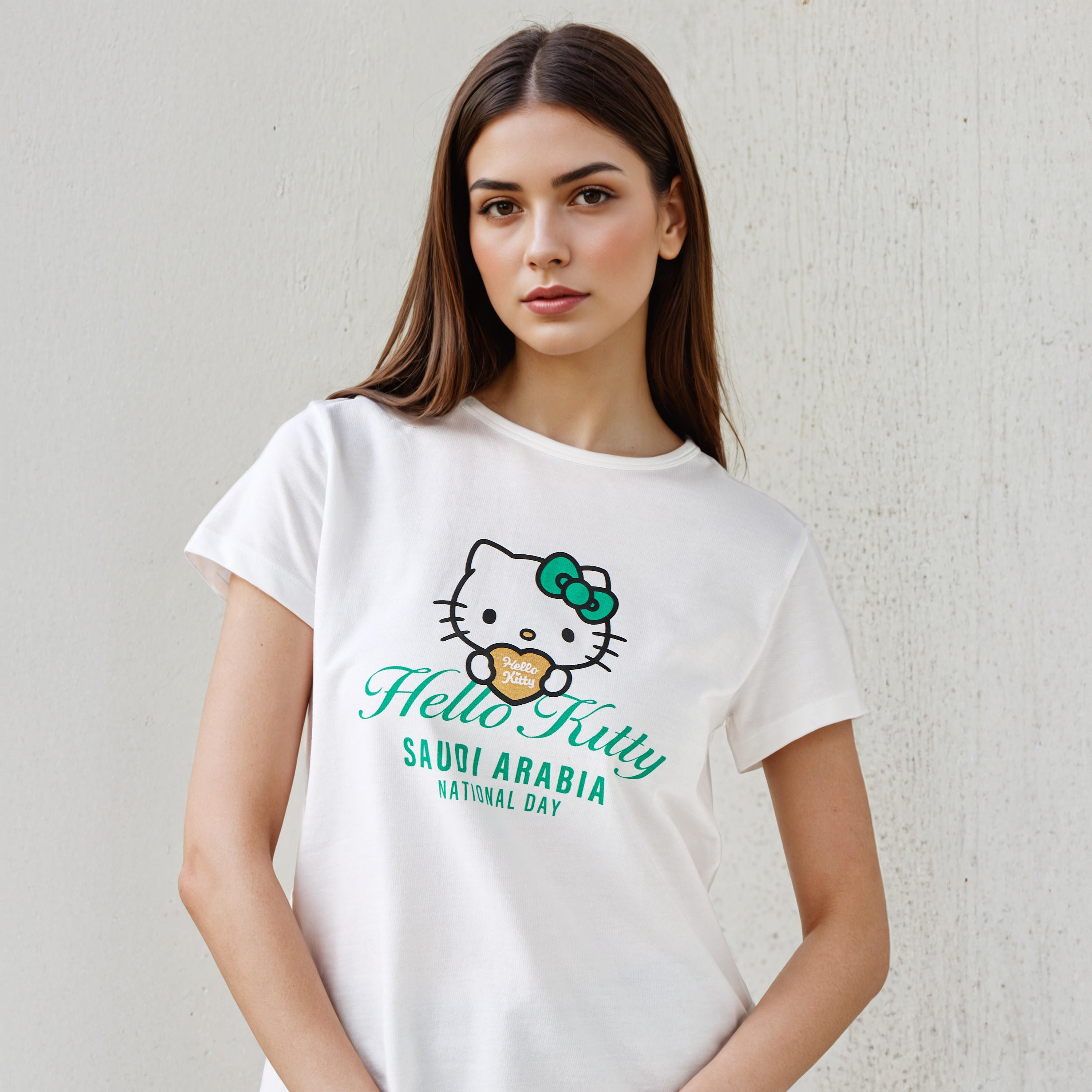 تيشيرت بياقة ضيقة وطبعات اليوم الوطني السعودي-women-clothing-tshirts-image-4