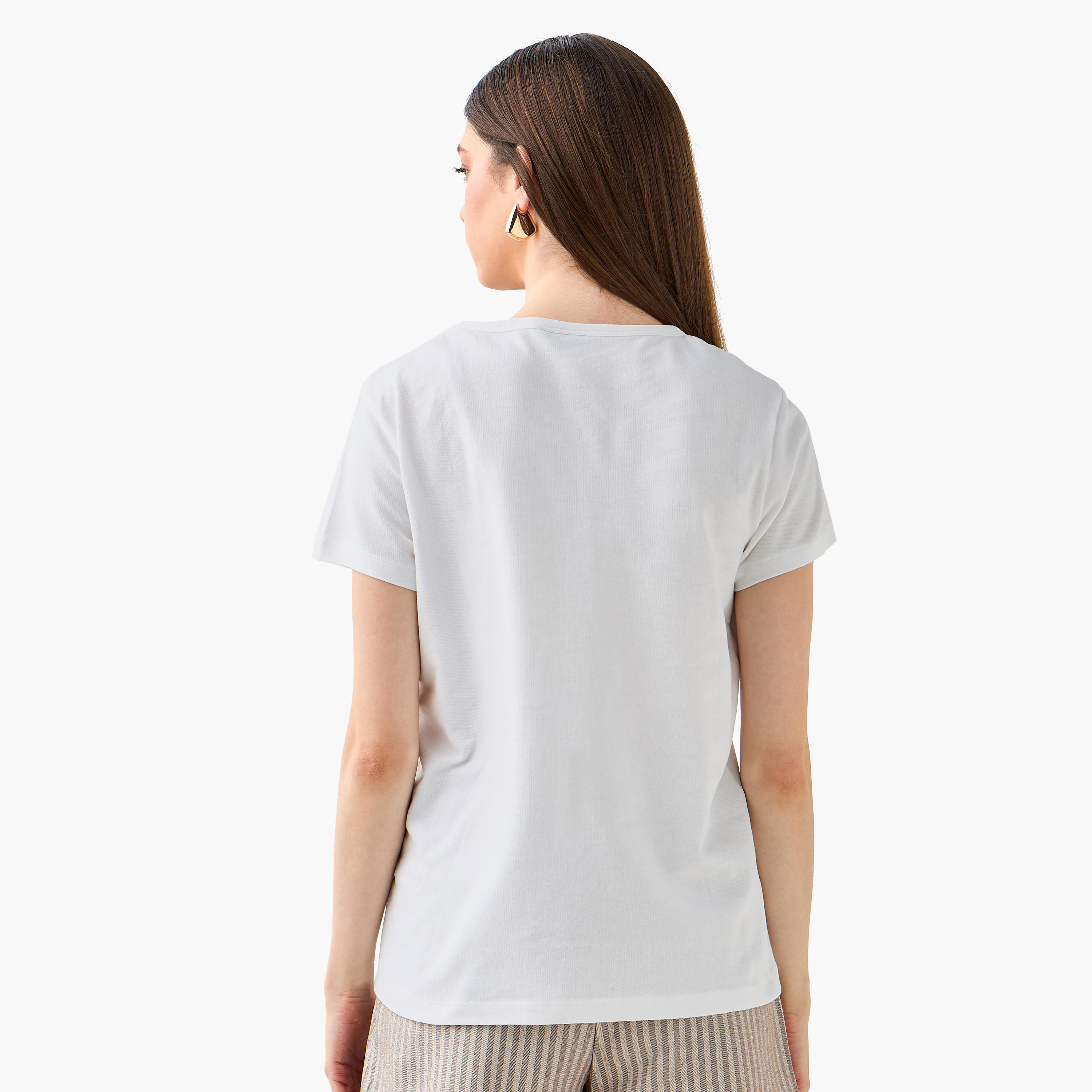 Mickey and Minnie Mouse Cotton T-shirt -women-clothing-tshirts-image-3