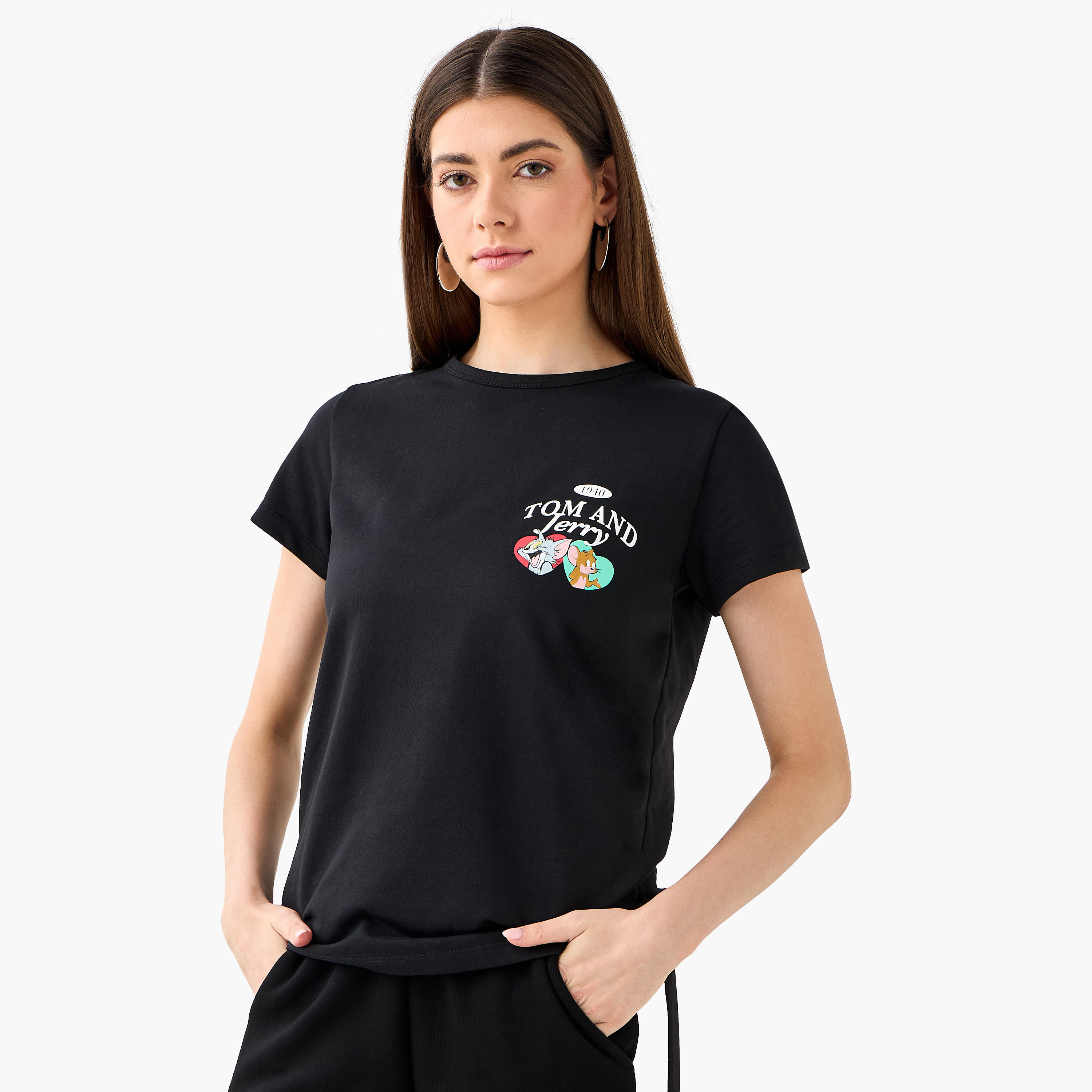 Tom and Jerry Cotton T-shirt-women-clothing-tshirts-image-1