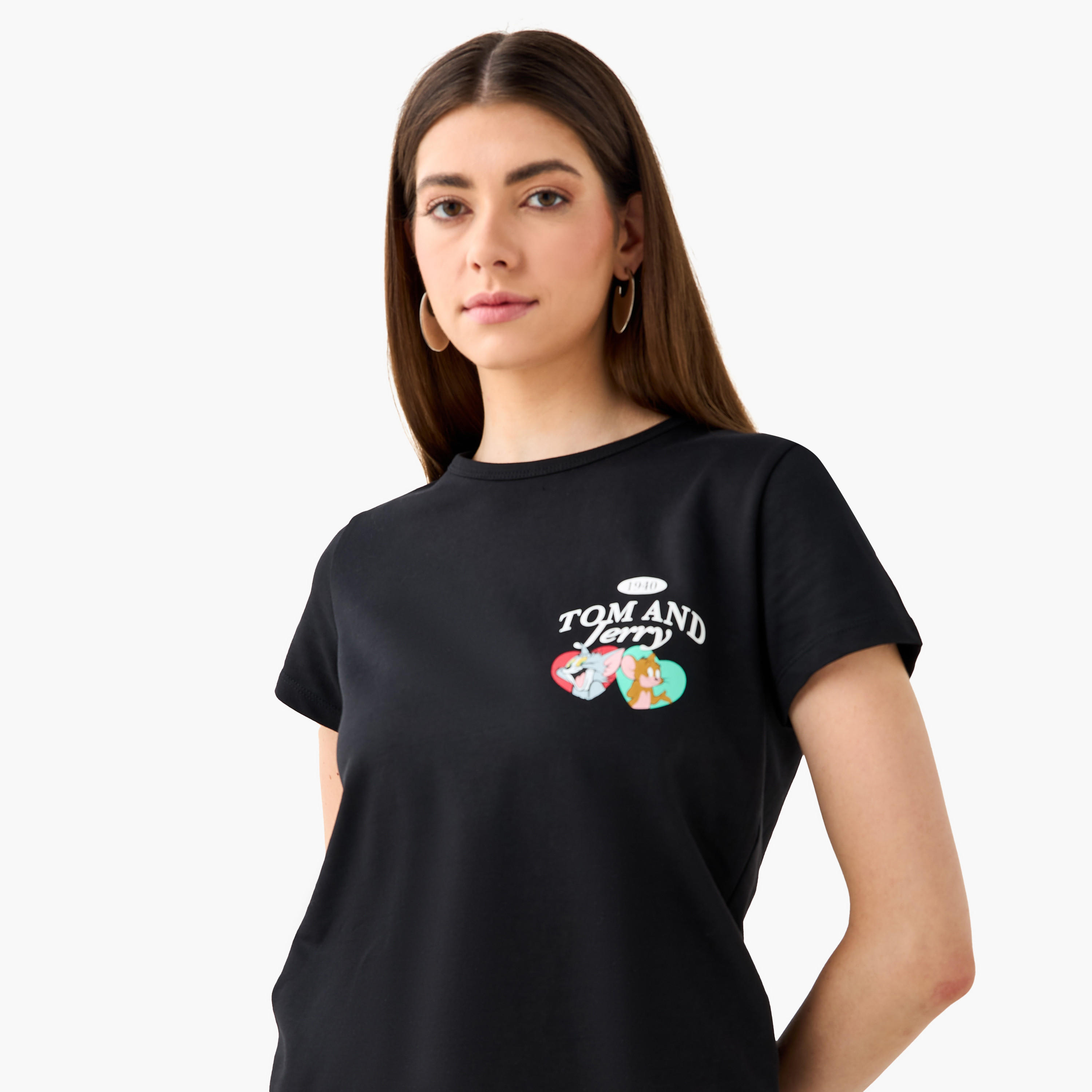 Tom and Jerry Cotton T-shirt-women-clothing-tshirts-image-4