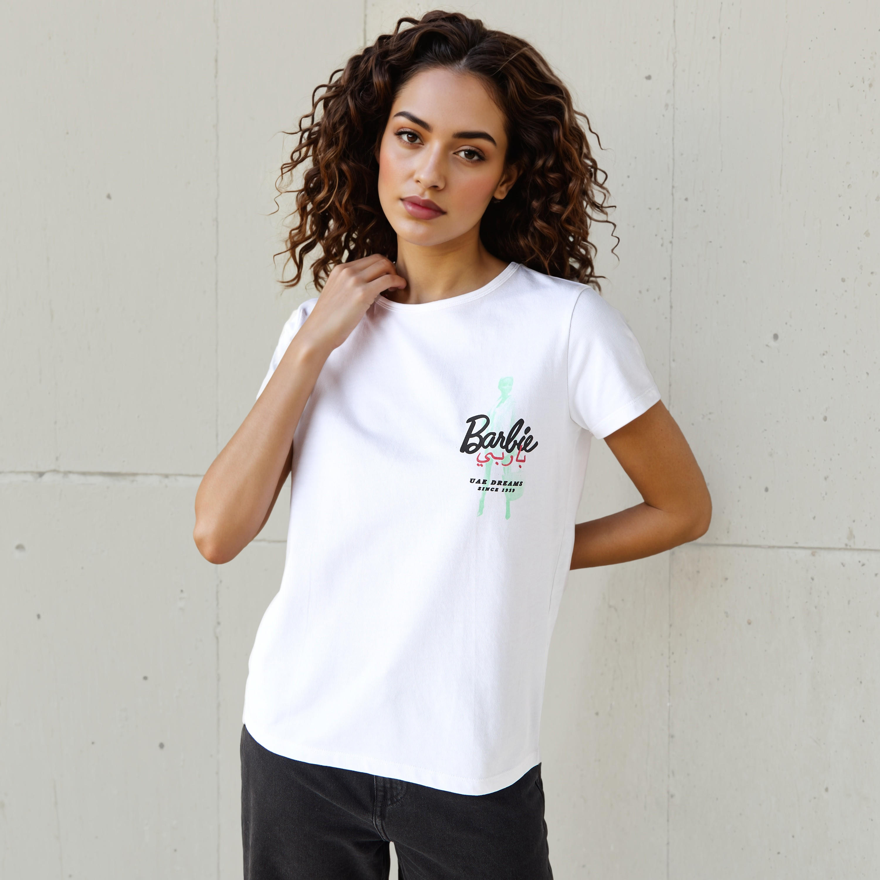تيشيرت قطن بطبعات باربي-women-clothing-tshirts-image-1