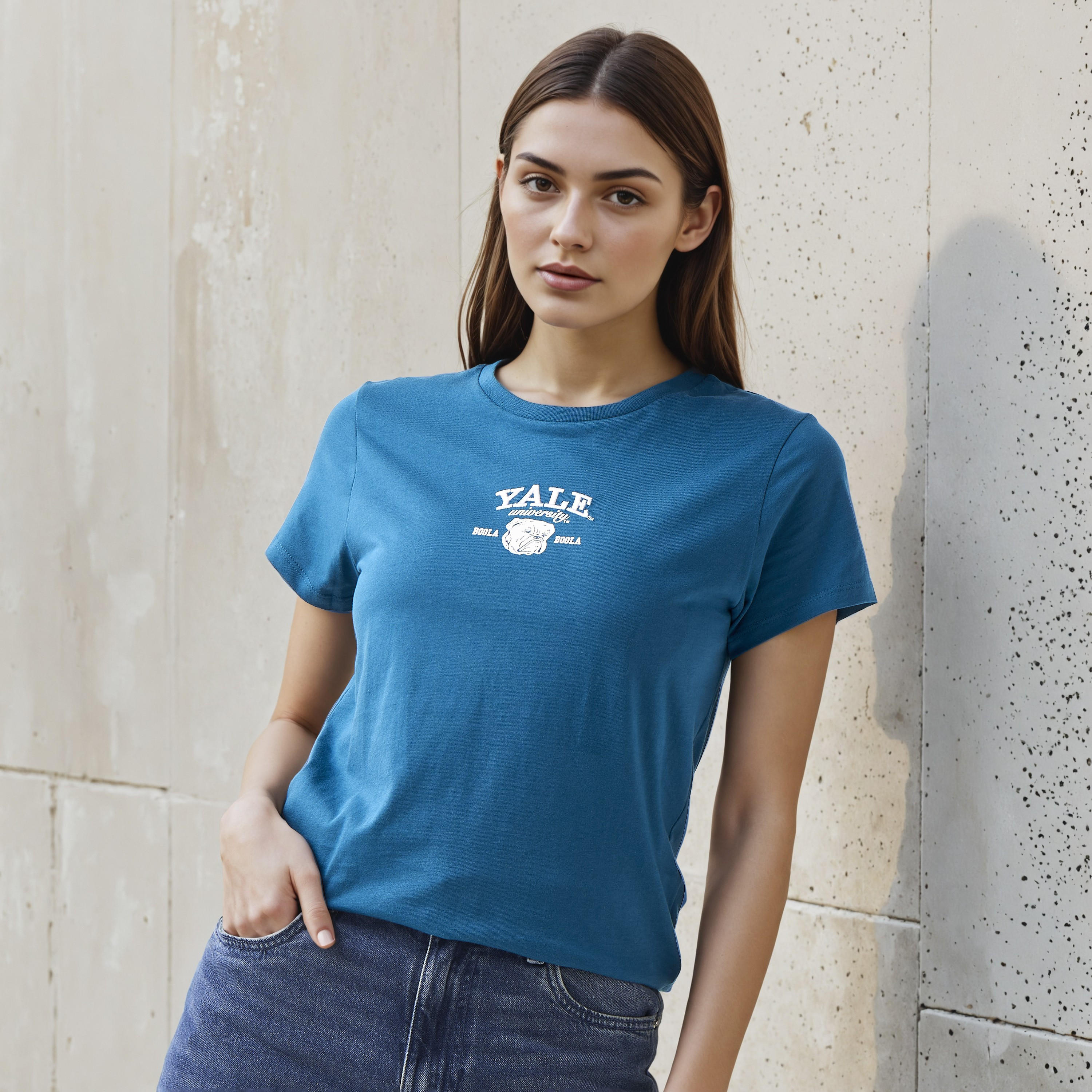 Yale University Cotton T-shirt-women-clothing-tshirts-image-1