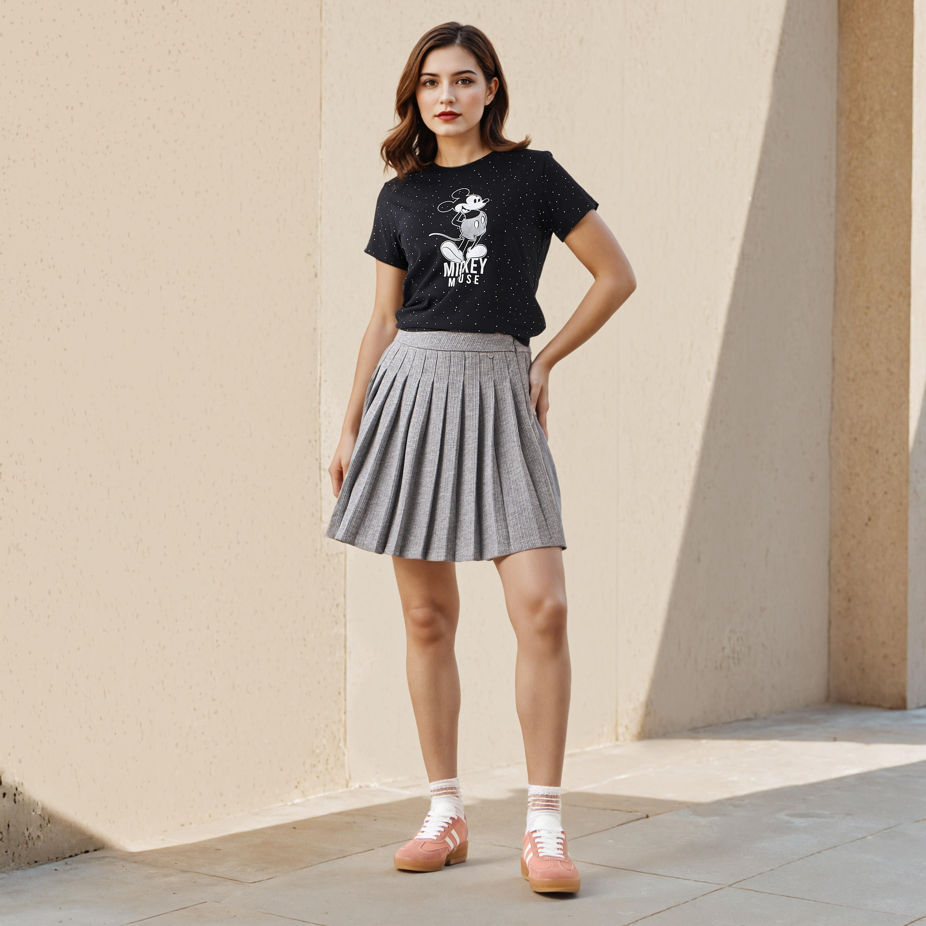 تيشيرت قطن بطبعات ميكي ماوس-women-clothing-tshirts-image-2