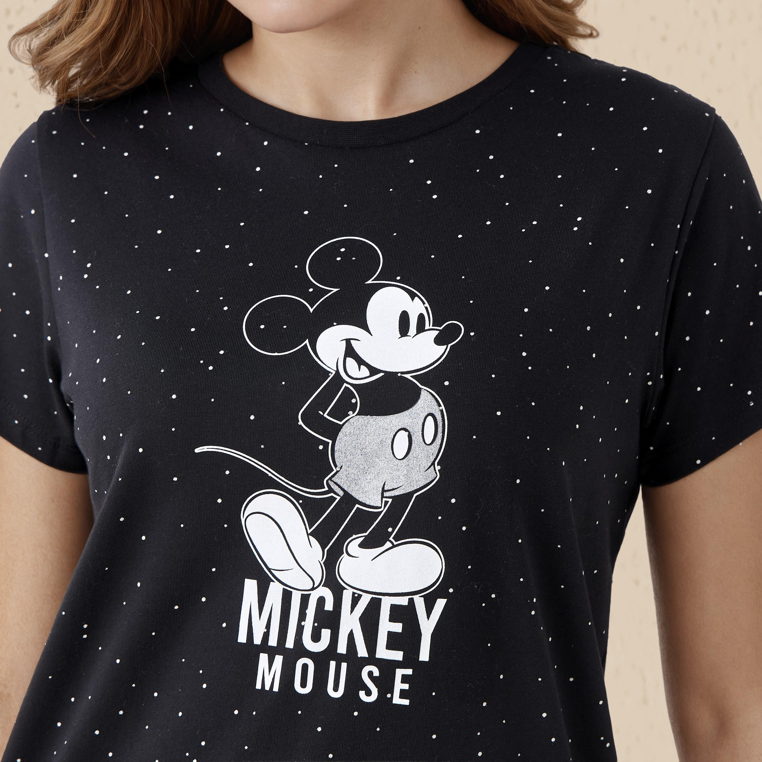 تيشيرت قطن بطبعات ميكي ماوس-women-clothing-tshirts-image-4