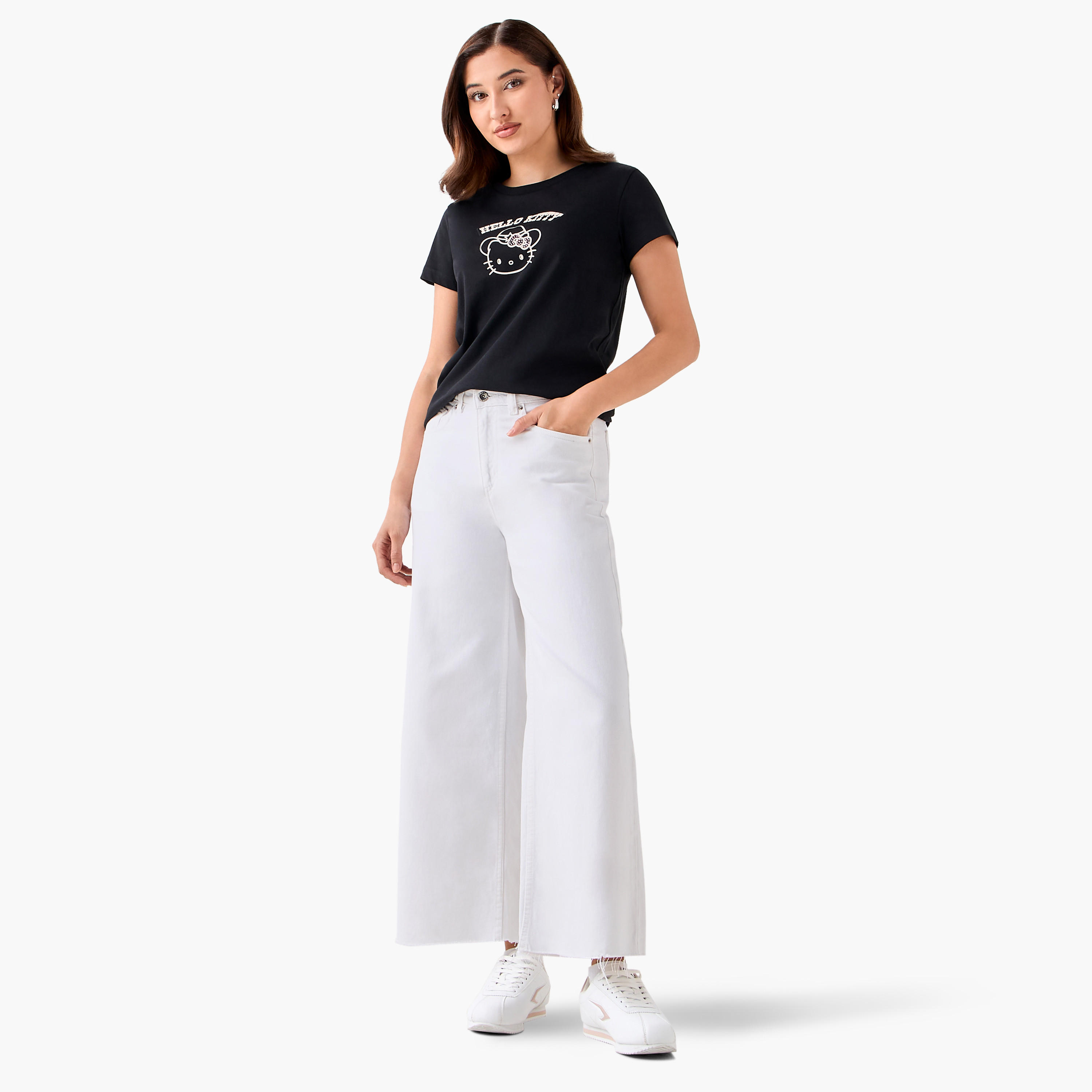 Hello Kitty Cotton T-shirt-women-clothing-tshirts-image-2