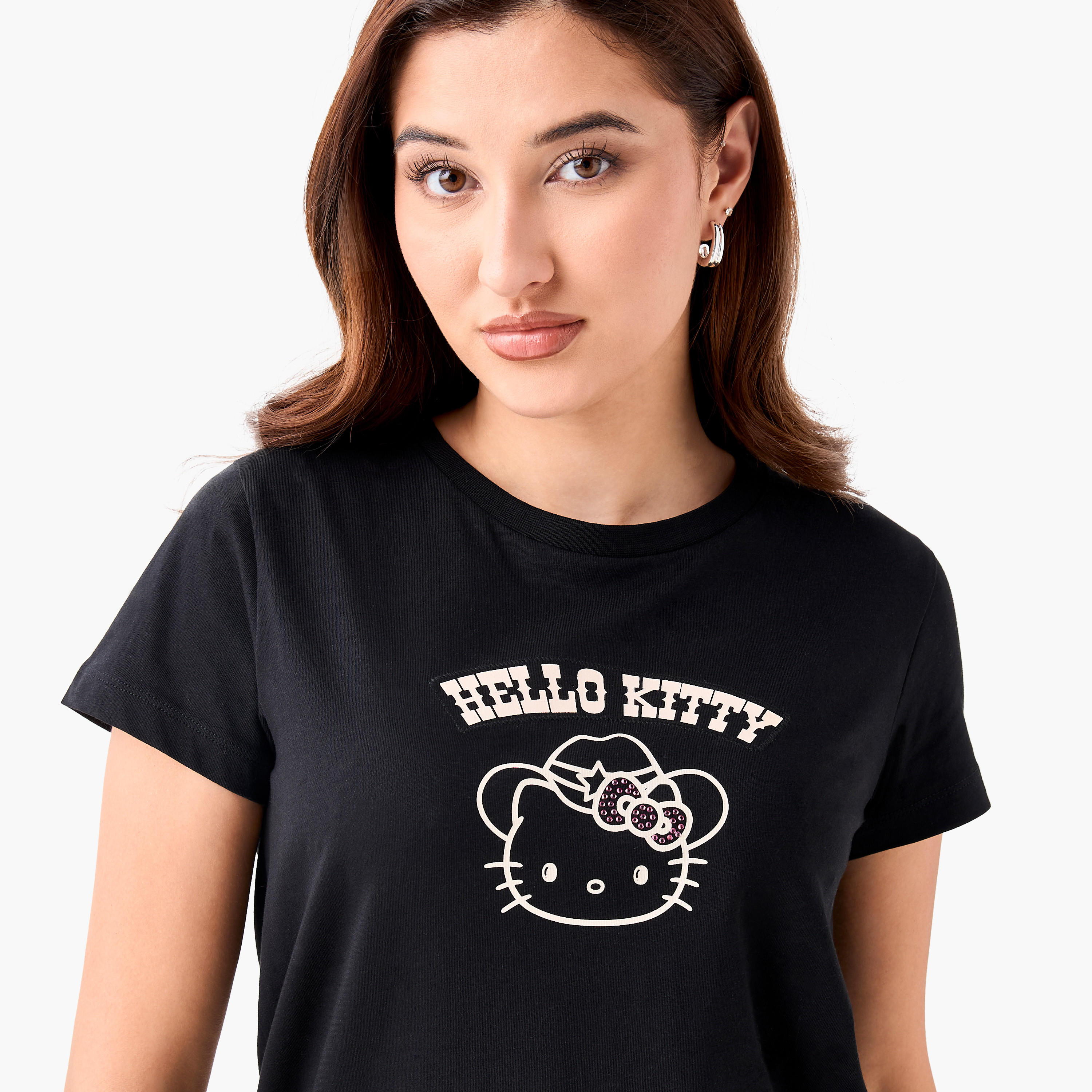 Hello Kitty Cotton T-shirt-women-clothing-tshirts-image-5