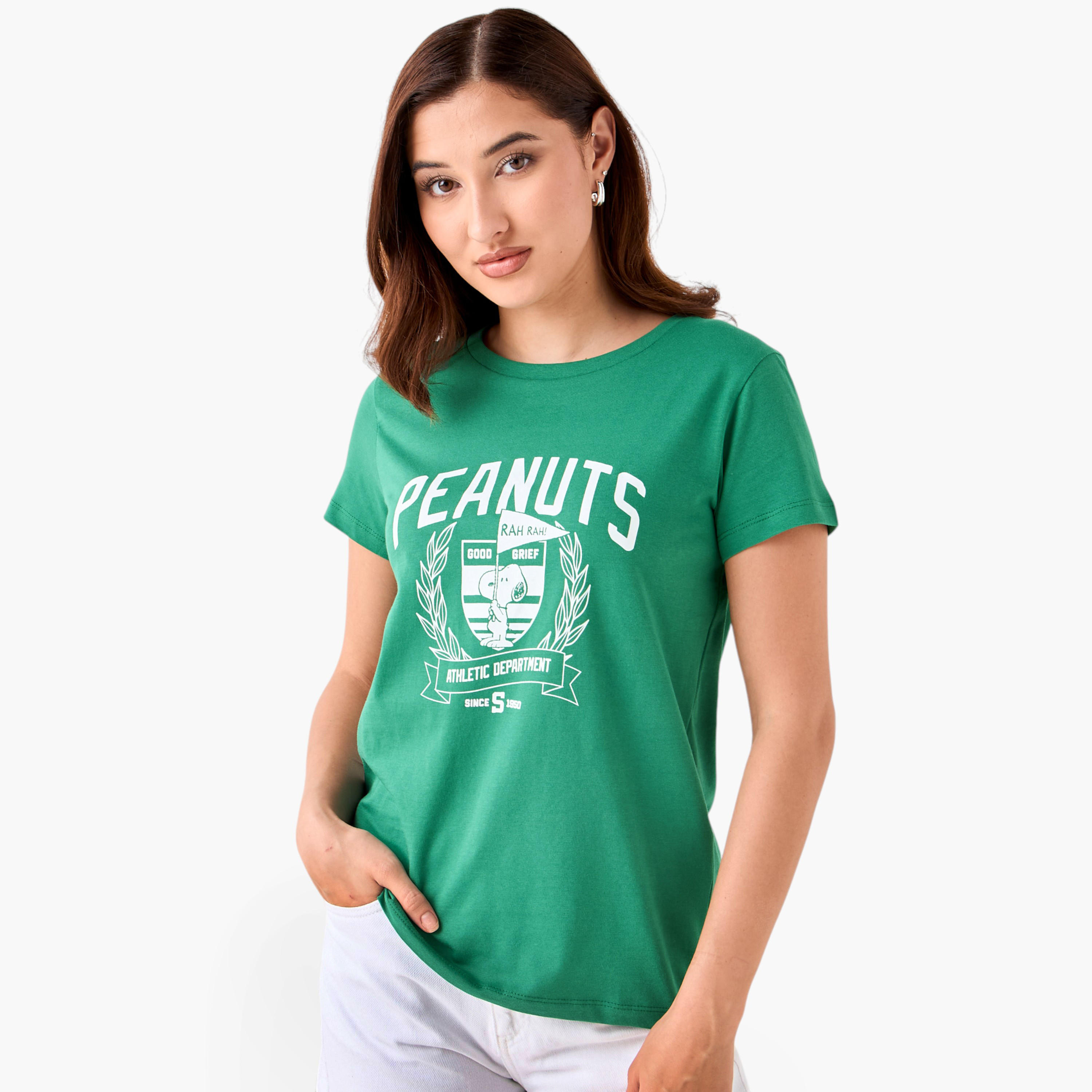 Snoopy Cotton T-shirt-women-clothing-tshirts-image-1