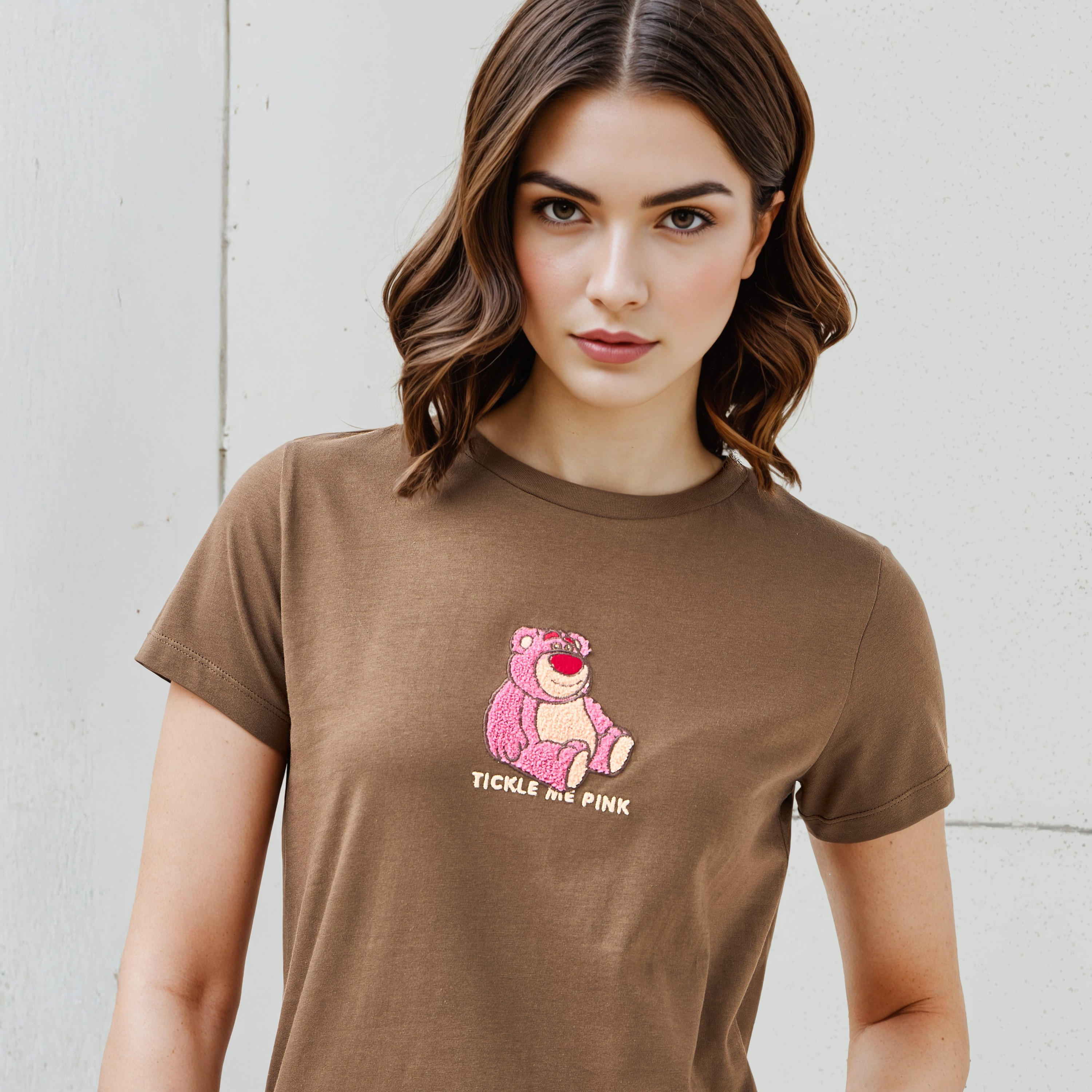 Lots-o'-Huggin' Bear Embroidered Crew Neck T-shirt-women-clothing-tshirts-image-4