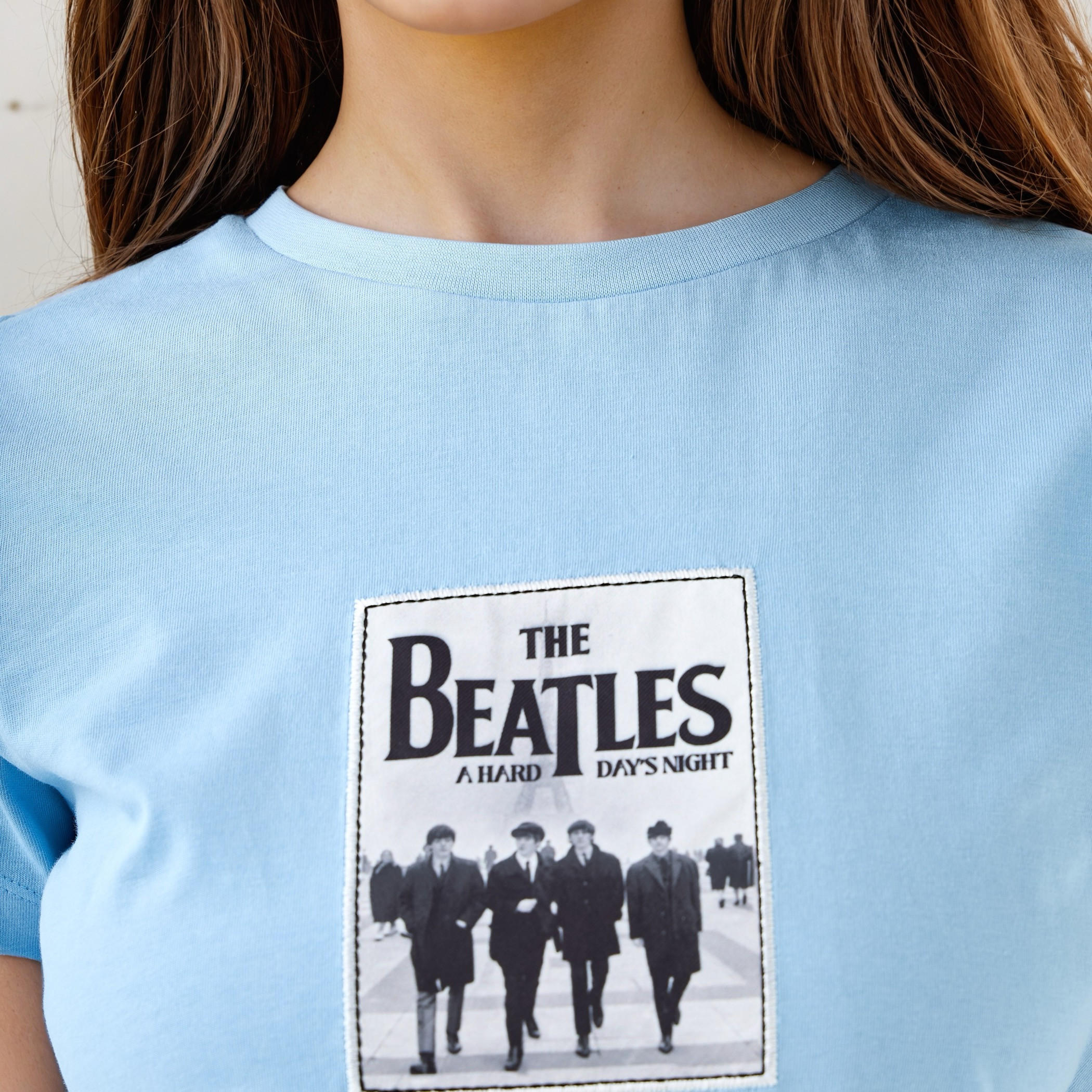 The Beatles Print Crew Neck T-shirt-women-clothing-tshirts-image-5