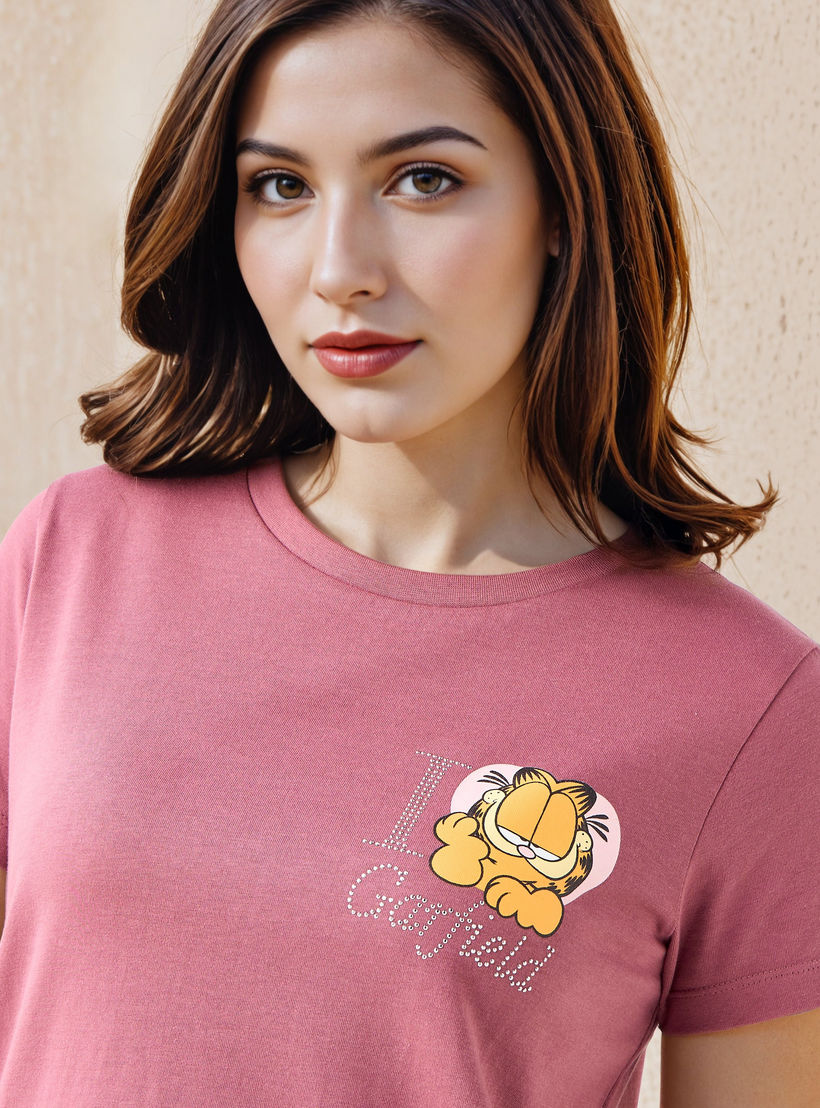 Garfield Cotton T-shirt -women-clothing-tshirts-image-5