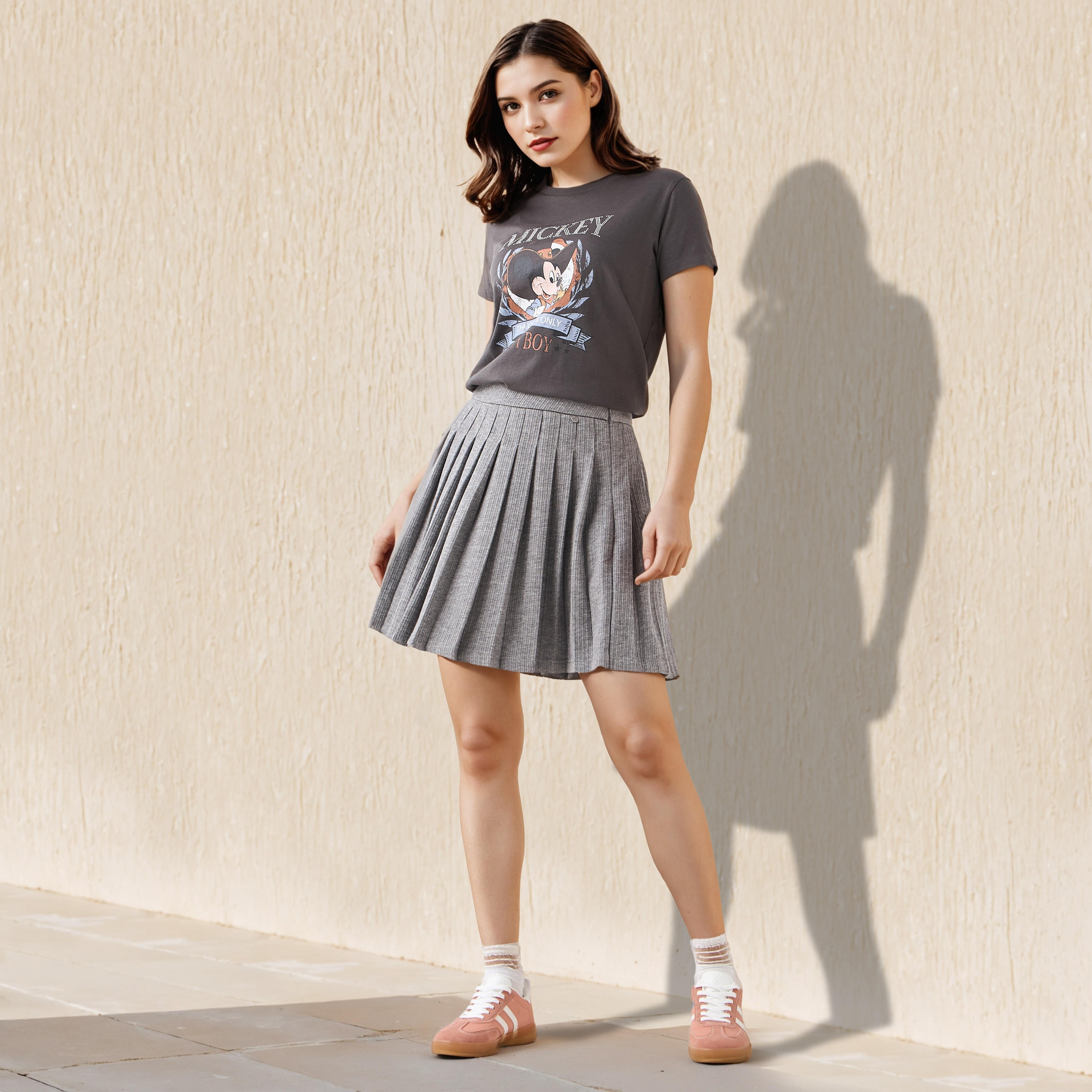 Mickey Mouse Cotton T-shirt -women-clothing-tshirts-image-2