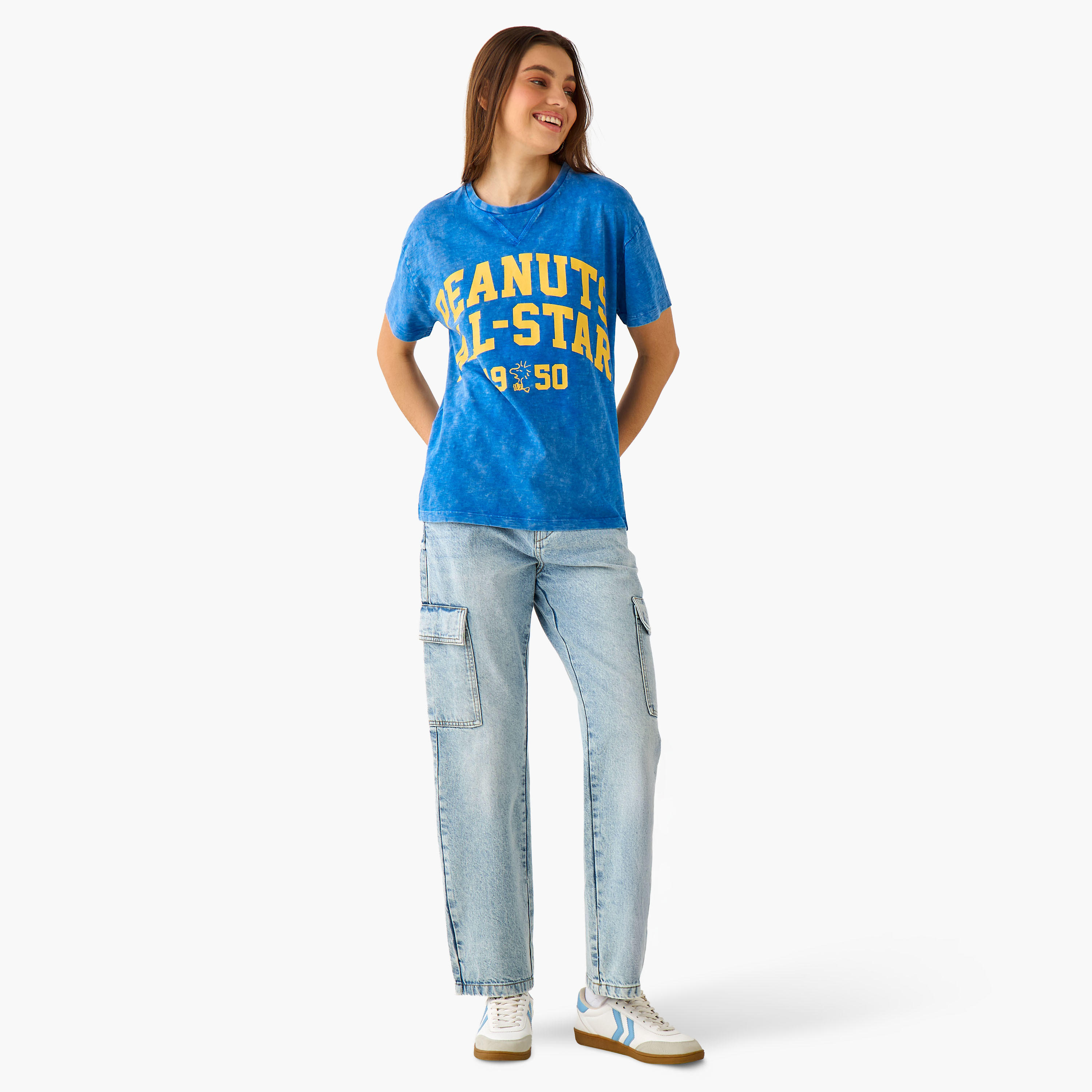 تيشيرت قطن مغسول بقصة مريحة وطبعات-women-clothing-tshirts-image-4
