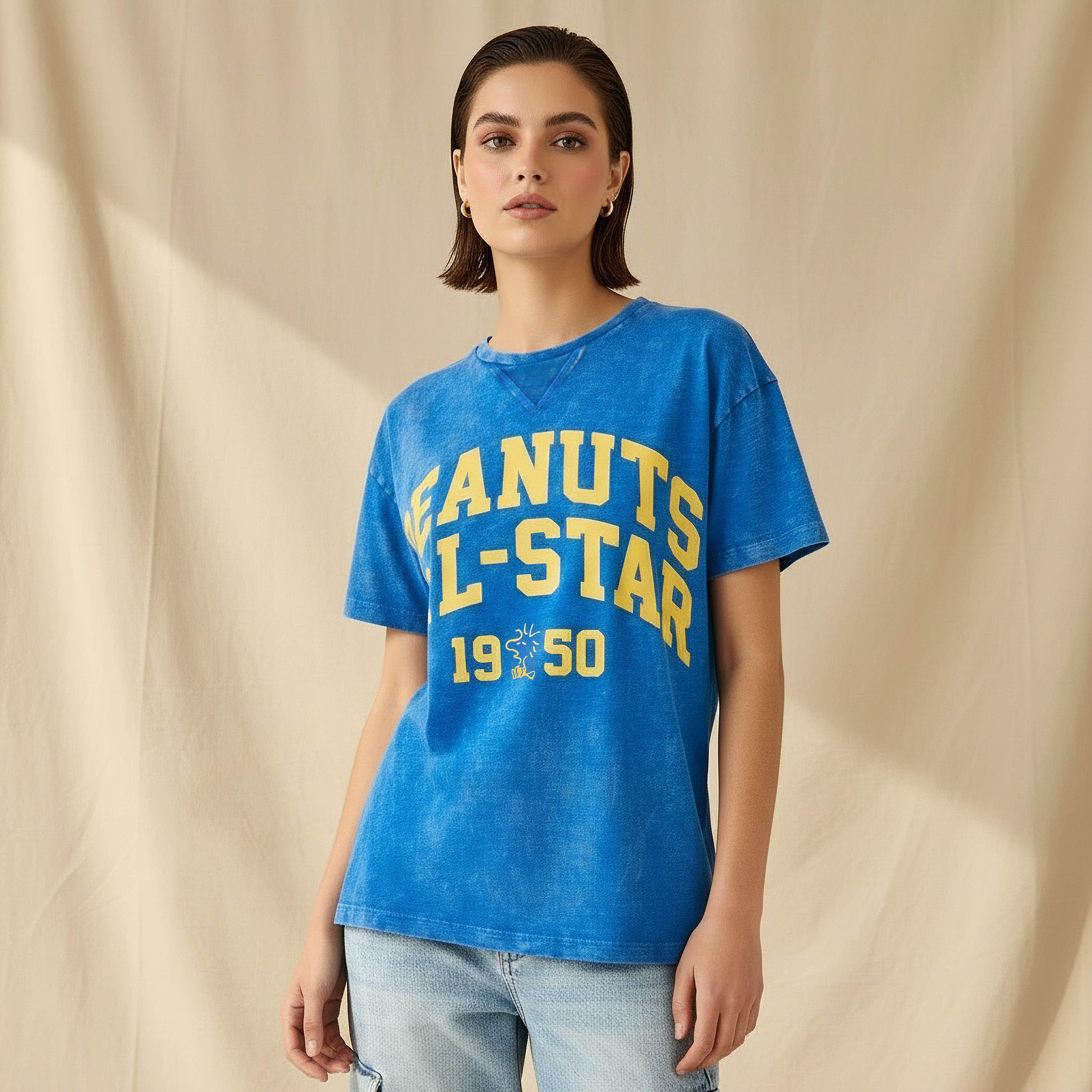 تيشيرت قطن مغسول بقصة مريحة وطبعات-women-clothing-tshirts-image-2