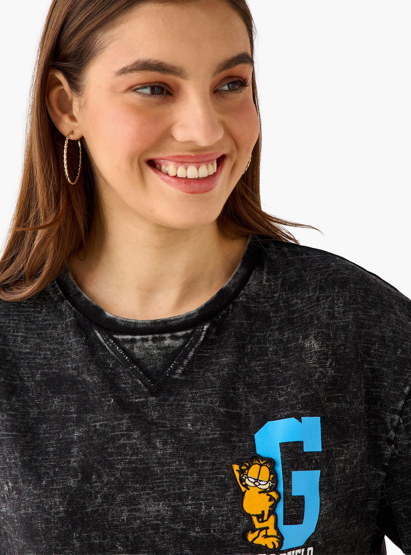 Garfield Relaxed Fit Cotton Washed T-shirt-women-clothing-tshirts-image-5