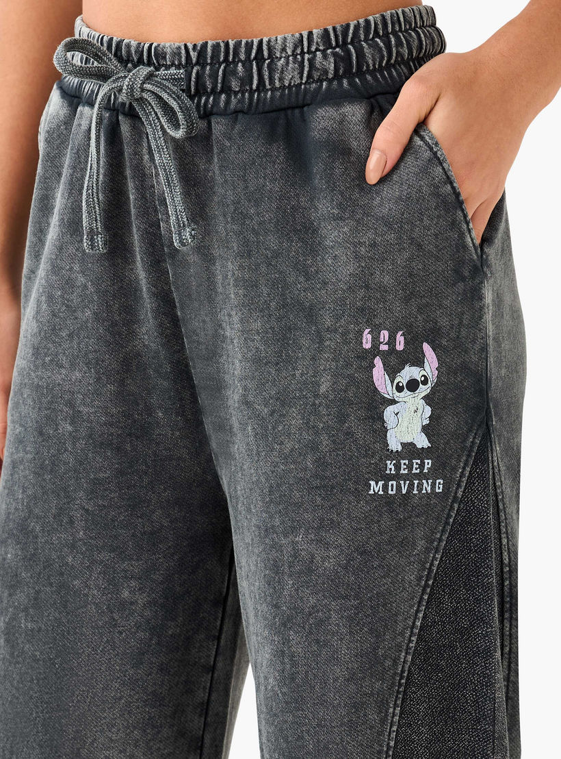جينز ليلو وستيتش بأرجل واسعة وخصر متوسط الارتفاع-women-clothing-coordsets-image-6