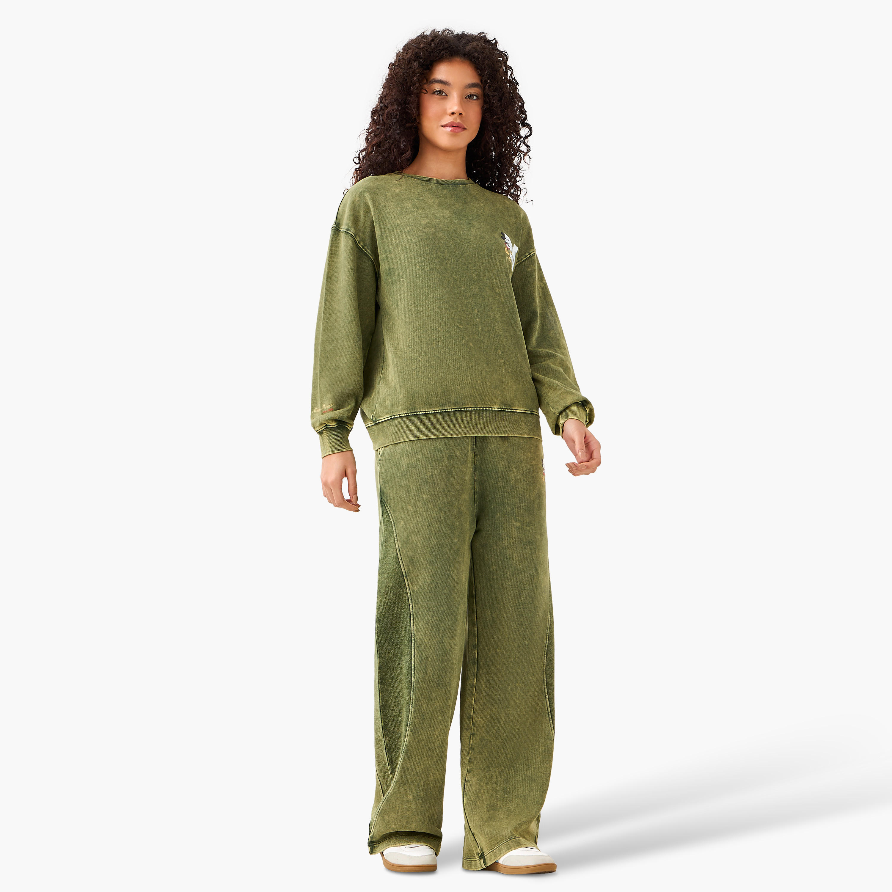 بنطلون قطن بأرجل واسعة بطبعة ميكي ماوس-women-clothing-bottoms-joggers-image-3