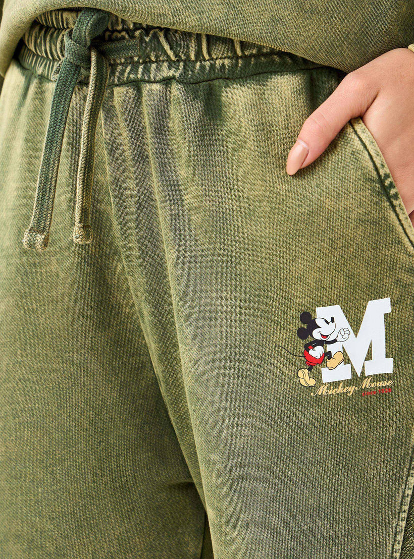 بنطلون قطن بأرجل واسعة بطبعة ميكي ماوس-women-clothing-bottoms-joggers-image-5