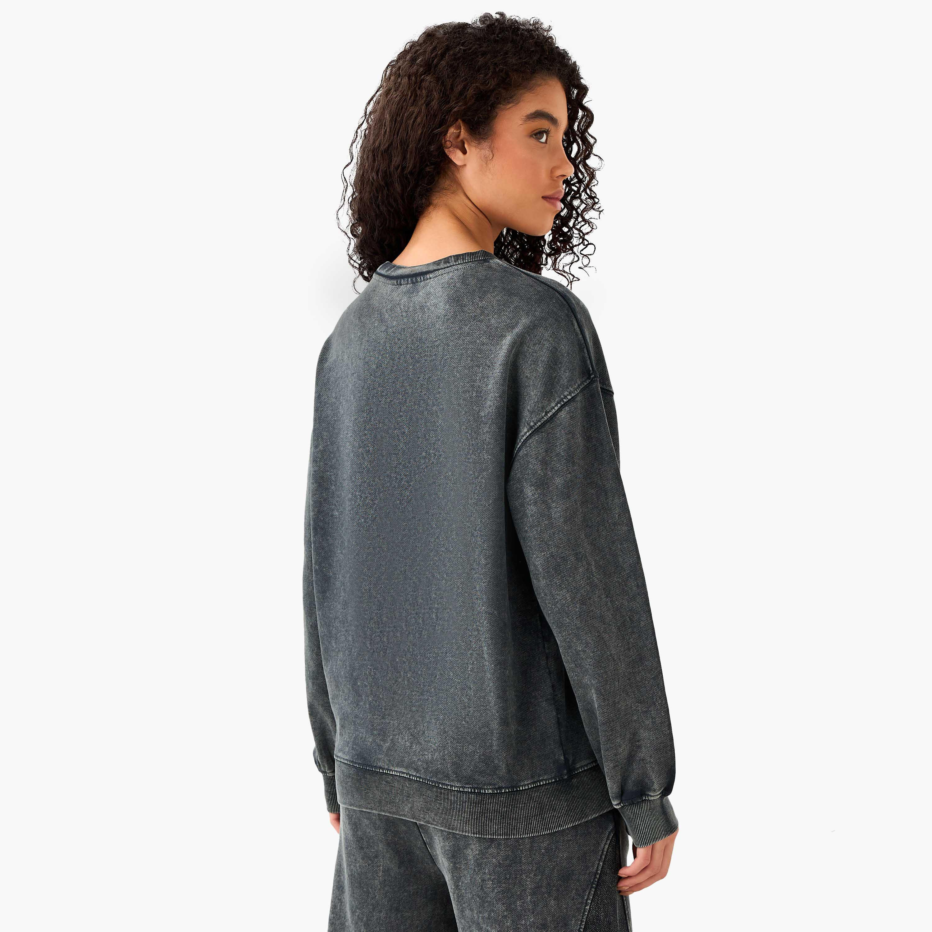 سويت شيرت قطن بطبعات ستيتش-women-clothing-coordsets-image-4