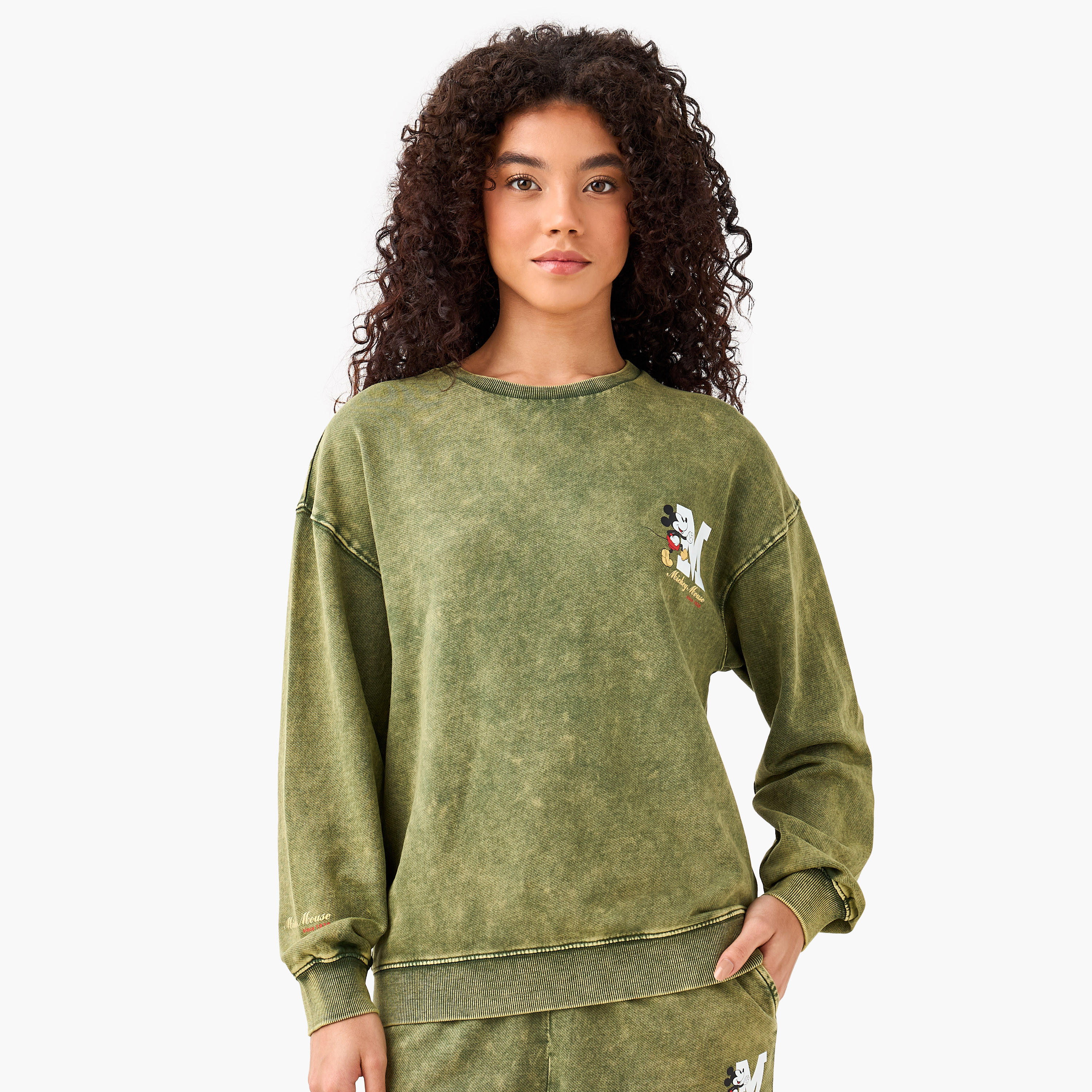 Mickey Mouse Relaxed Fit Sweatshirt-women-clothing-coordsets-image-2