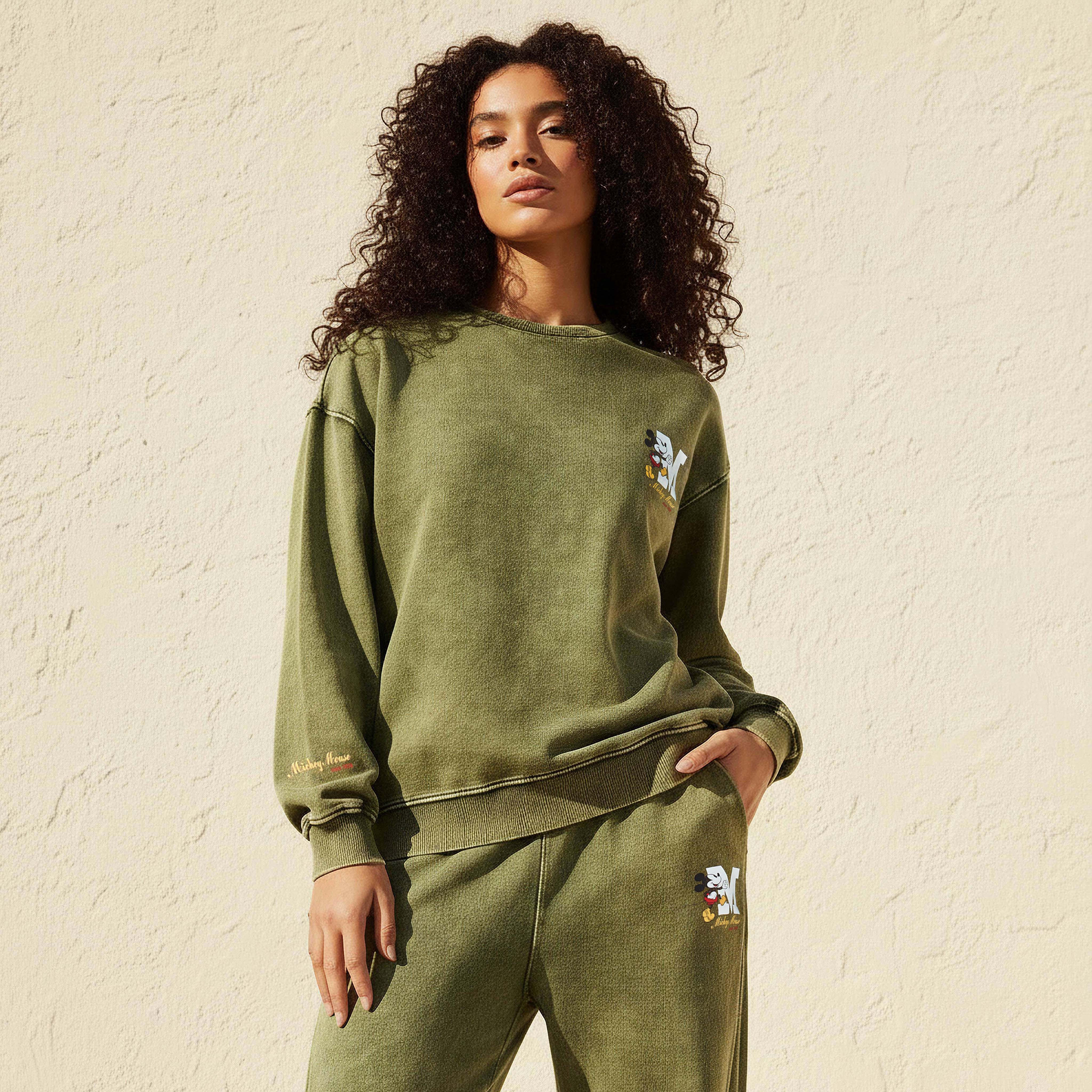 Mickey Mouse Relaxed Fit Sweatshirt-women-clothing-coordsets-image-1