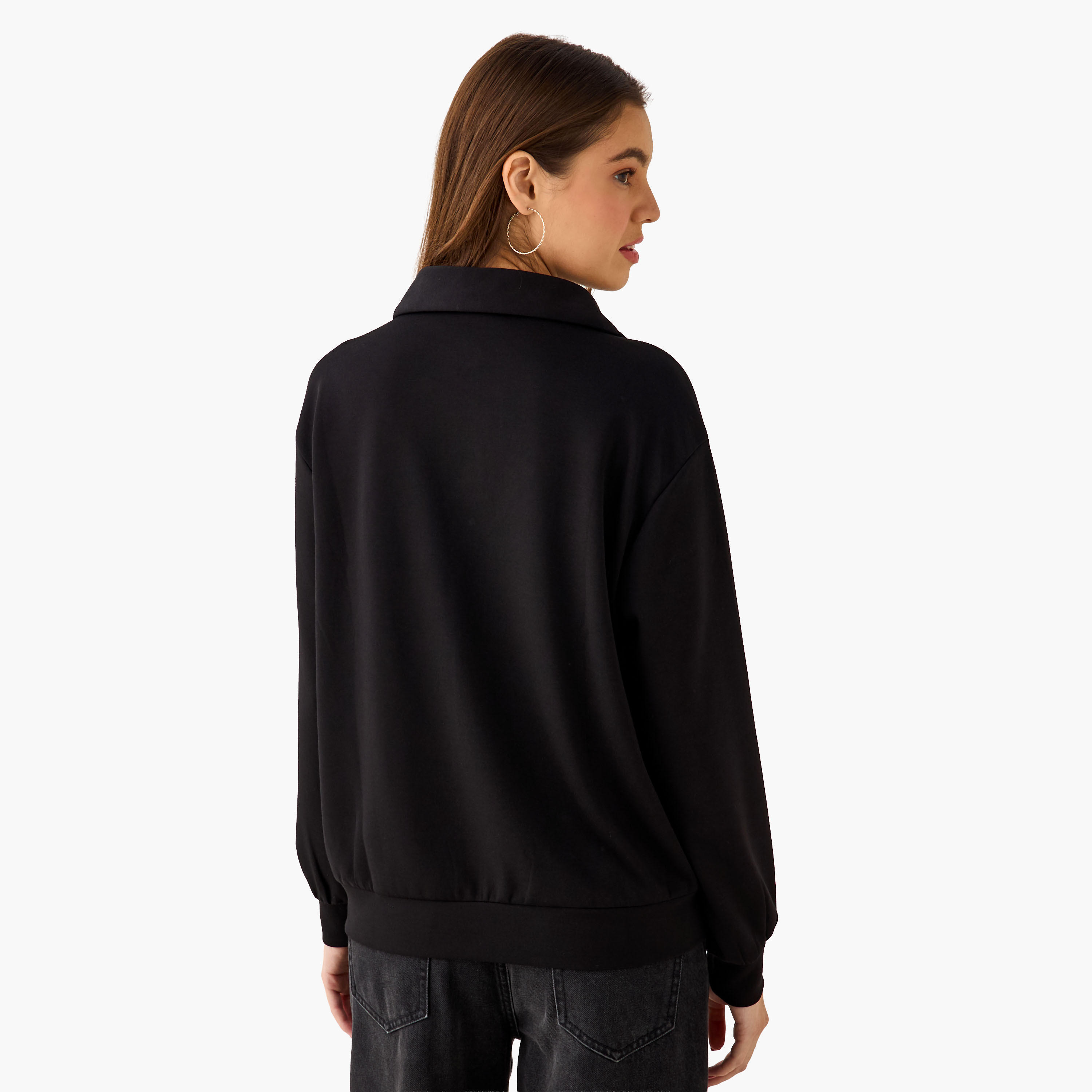 سويت شيرت هالو كيتي بياقة بولو-women-winterwear-hoodiesandsweatshirts-sweatshirts-image-4