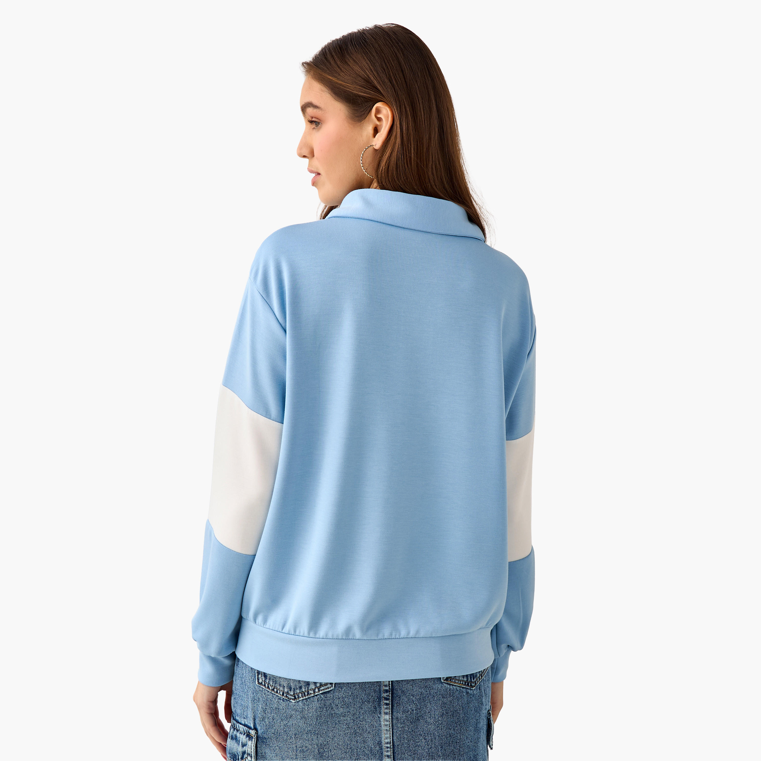 Lilo and Stitch Relaxed Fit Sweatshirt with Polo Collar-women-winterwear-hoodiesandsweatshirts-sweatshirts-image-4