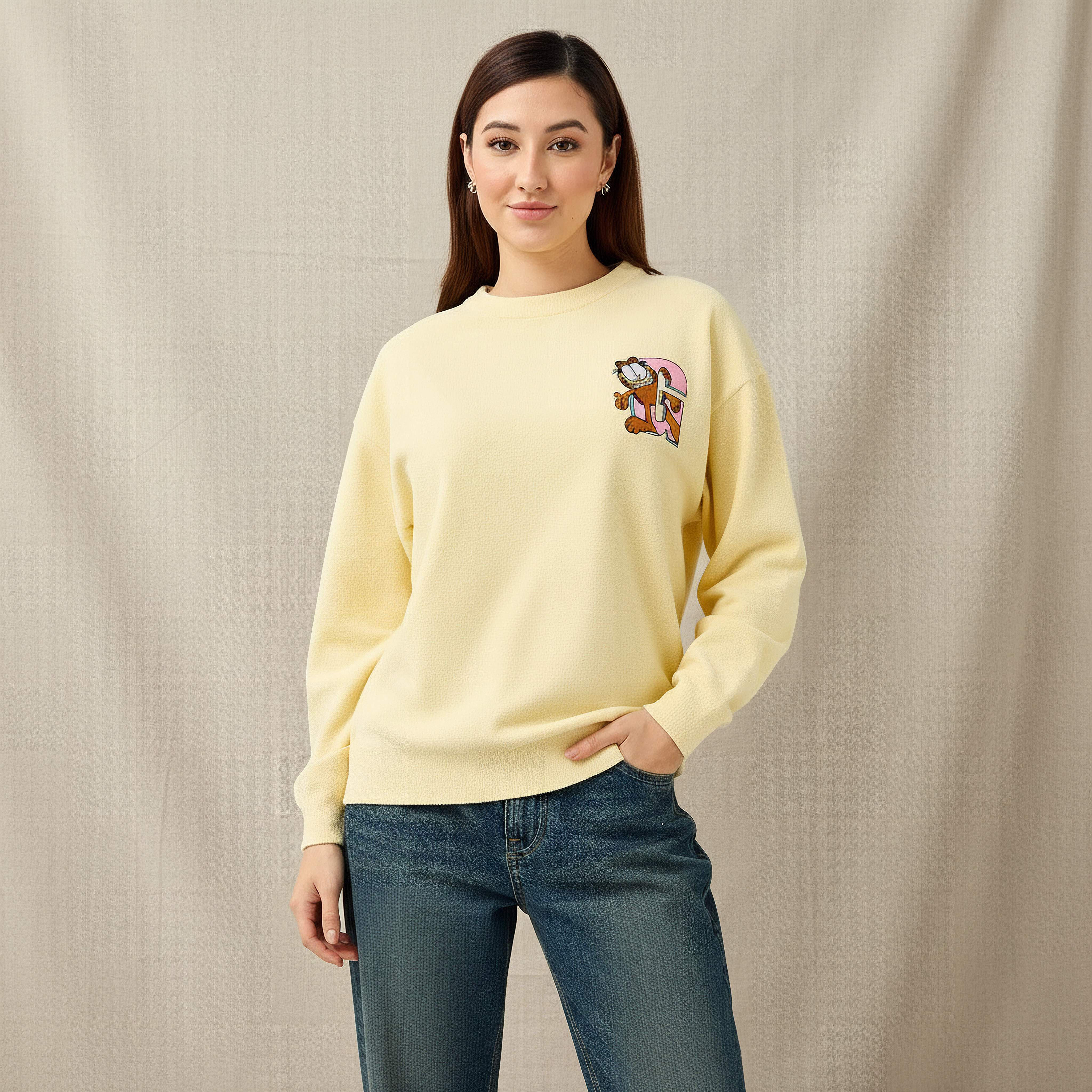 Garfield Crew Neck Sweater-women-clothing-coordsets-image-1