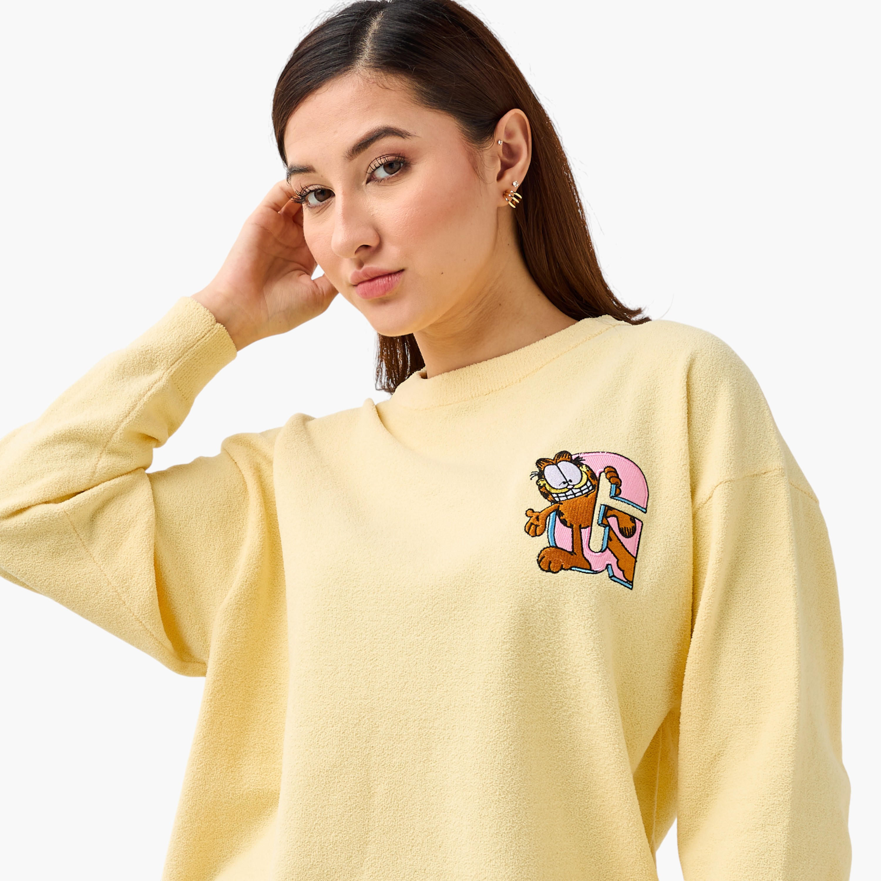 Garfield Crew Neck Sweater-women-clothing-coordsets-image-5