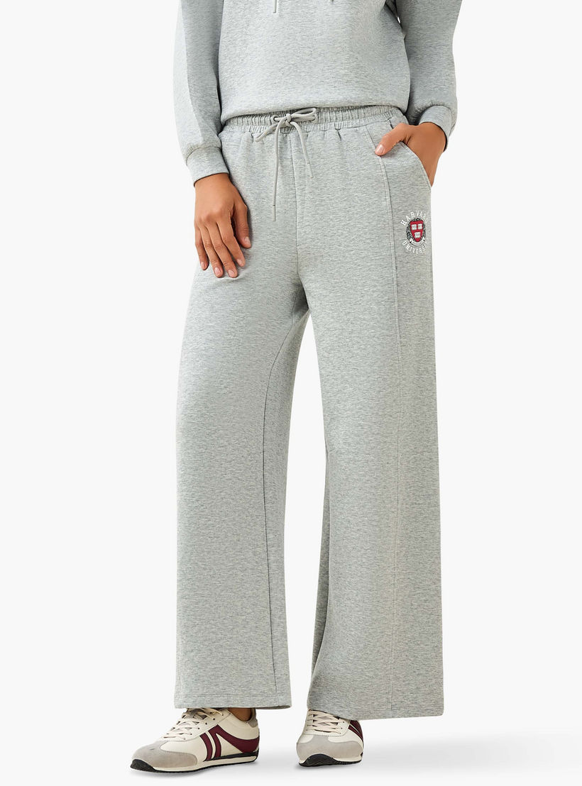 Harvard University Relaxed Fit Comfort Waist Cotton Track Pants-women-clothing-coordsets-image-2