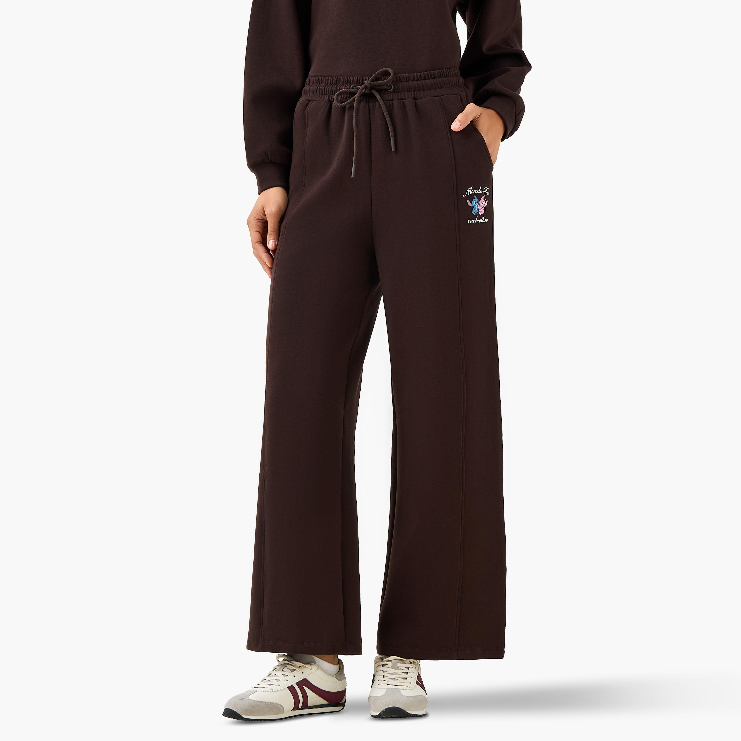 Lilo and Stitch Relaxed Fit Mid-Rise Cotton Wide Leg Pants-women-clothing-bottoms-joggers-image-2